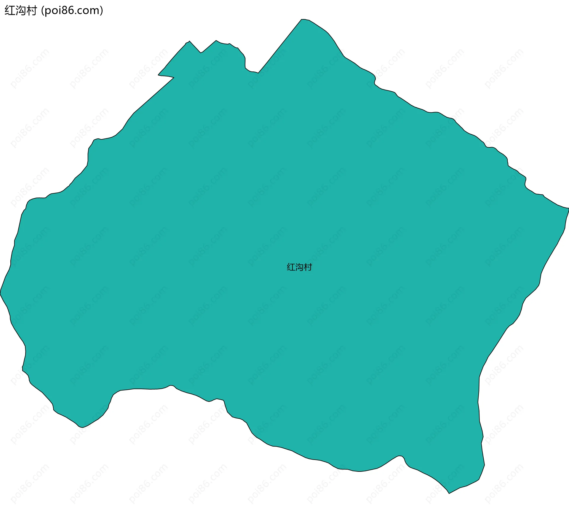 红沟村边界地图