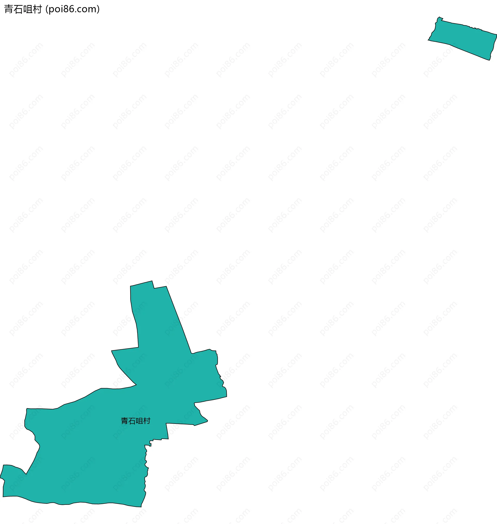 青石咀村边界地图