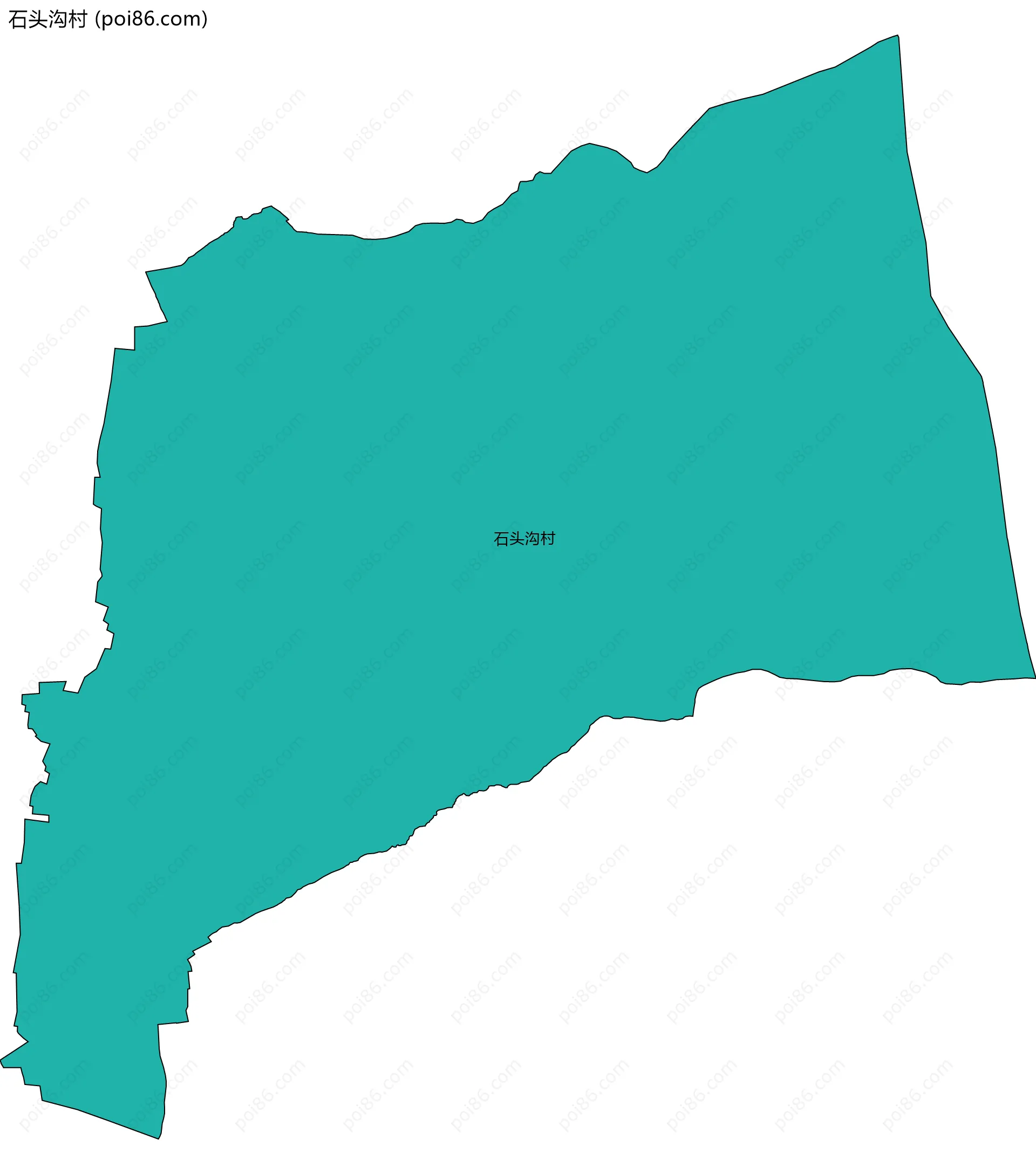 石头沟村边界地图