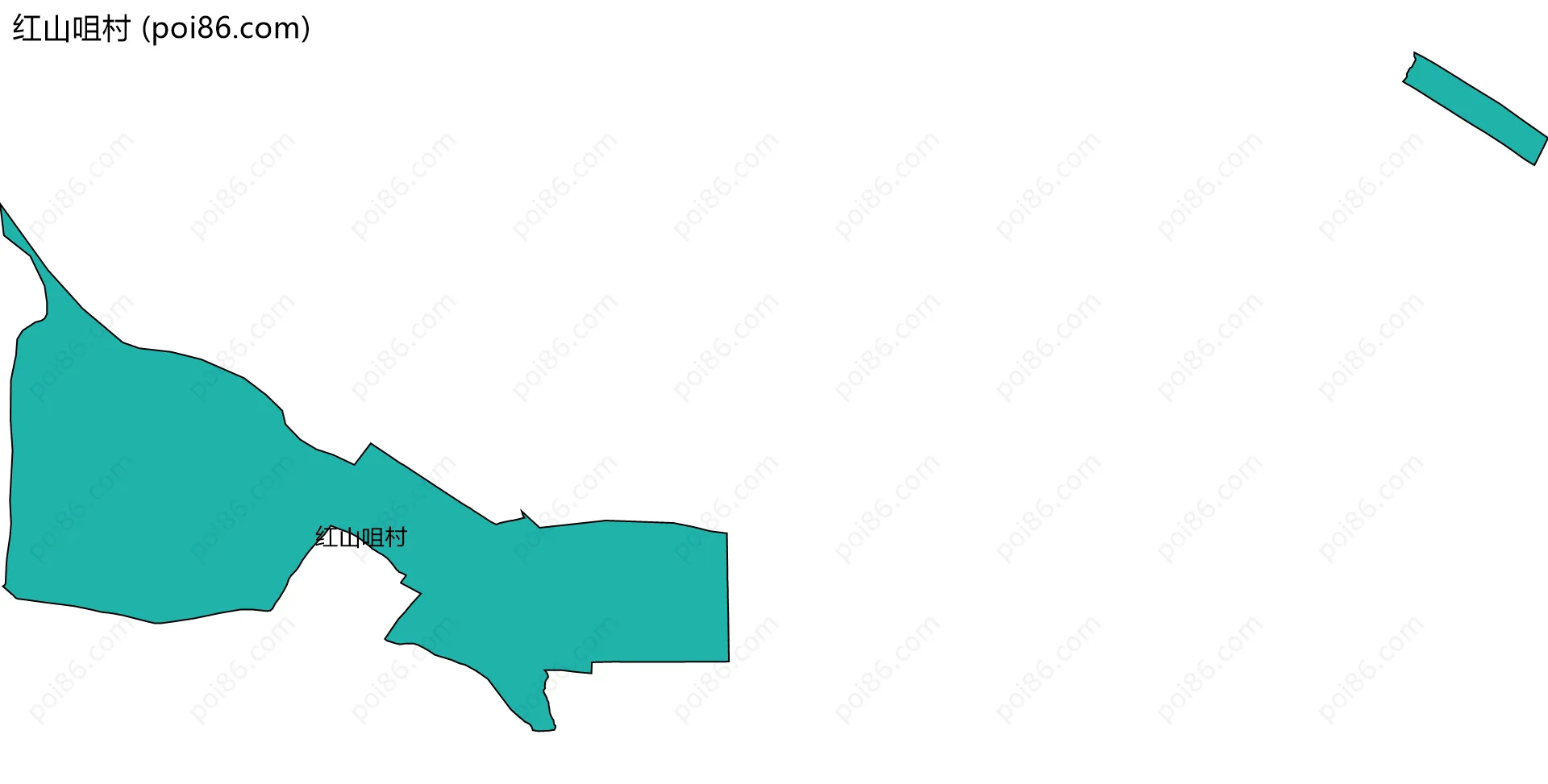 红山咀村边界地图
