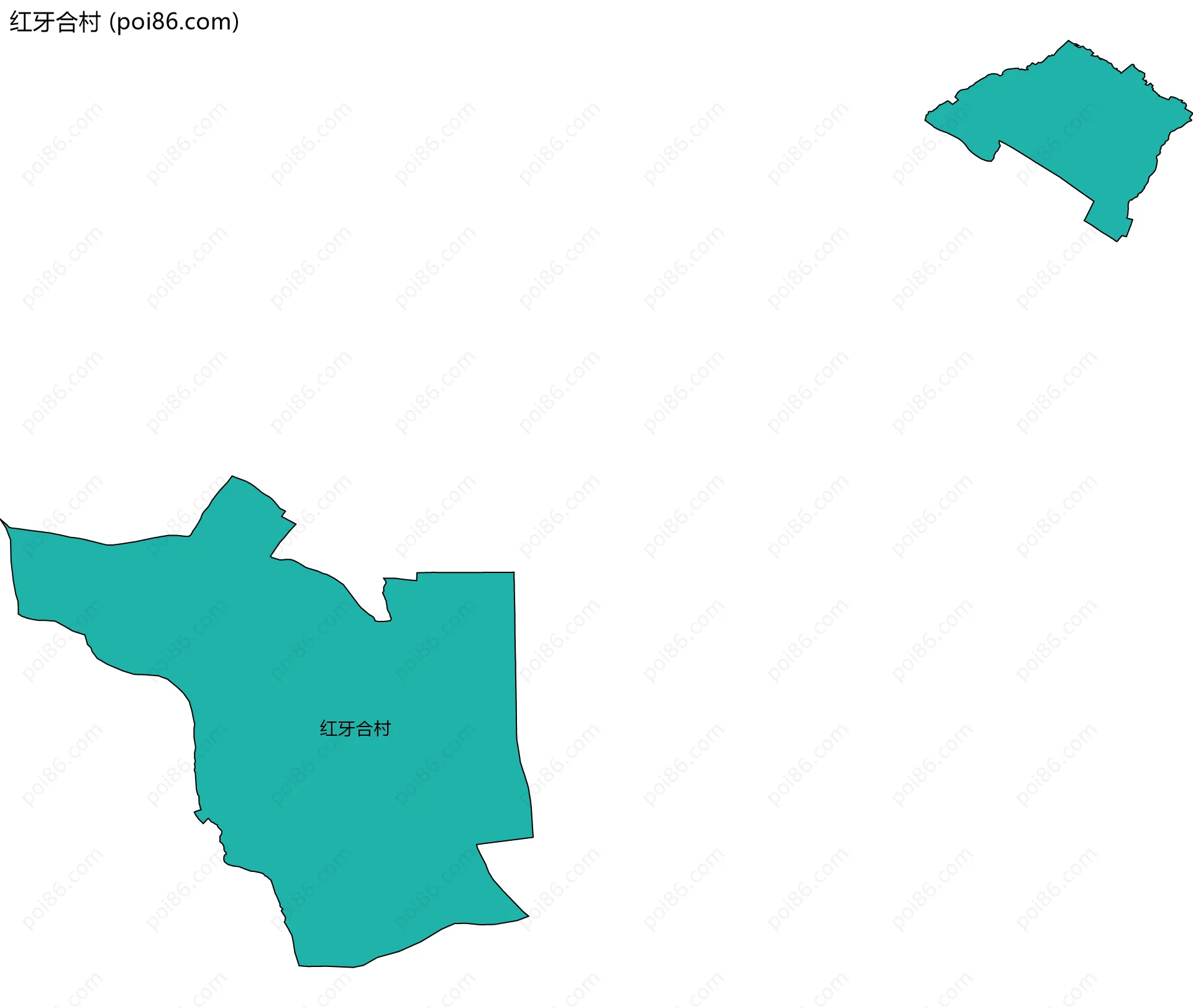 红牙合村边界地图