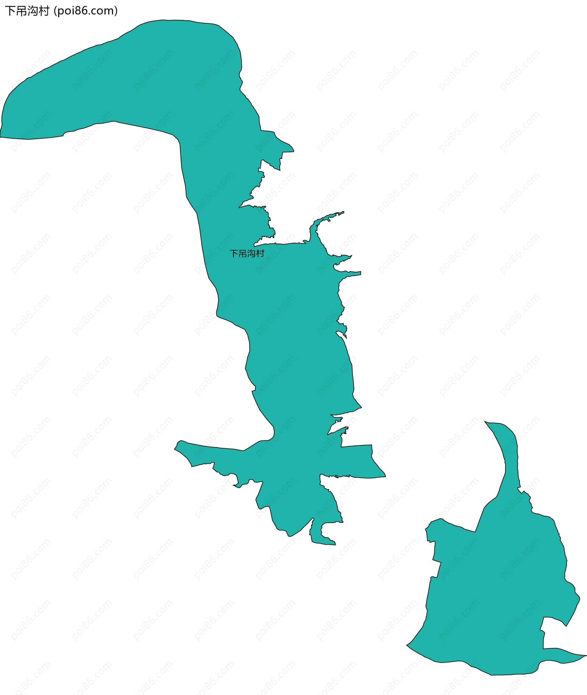 下吊沟村边界地图