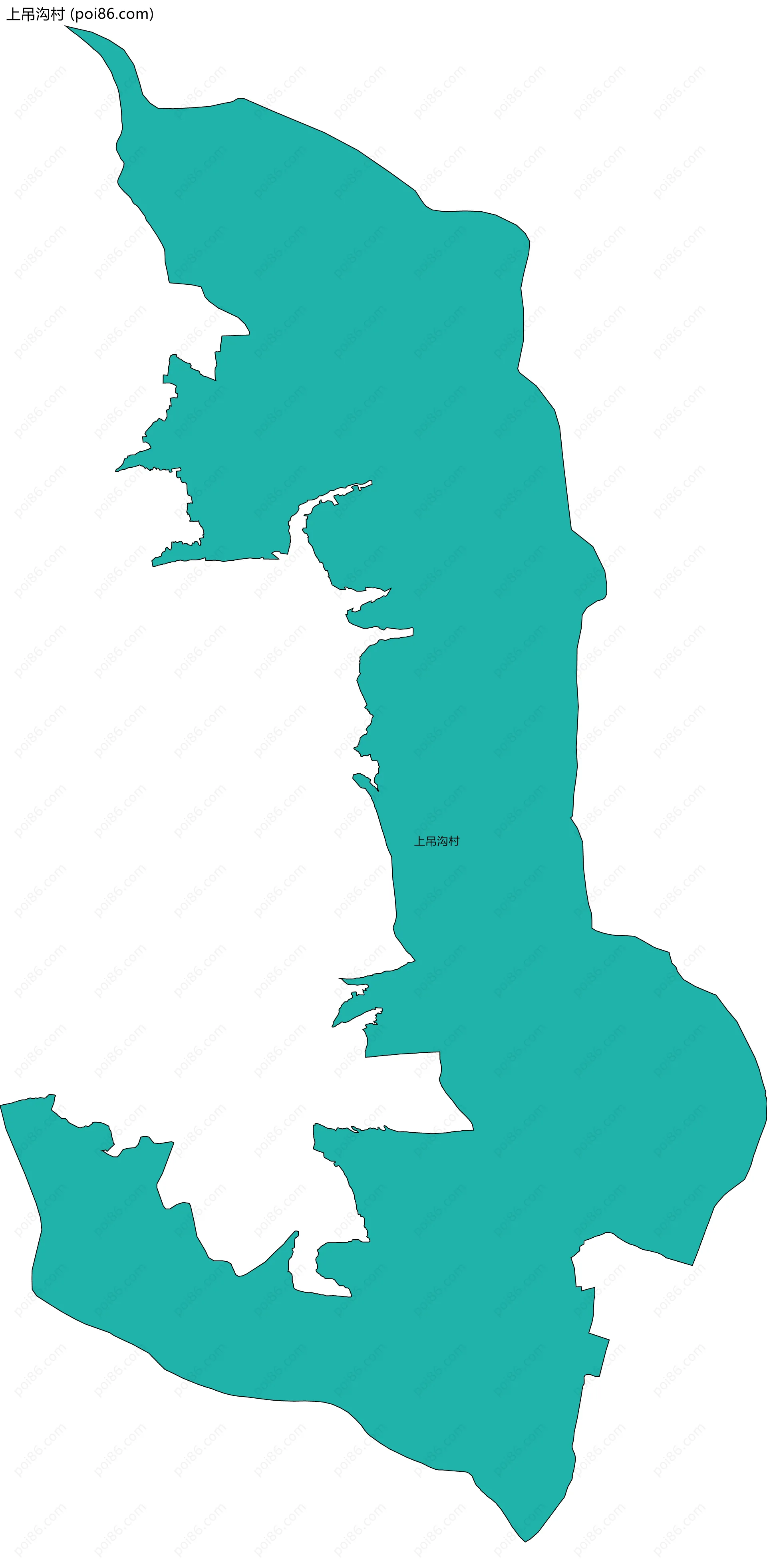 上吊沟村边界地图