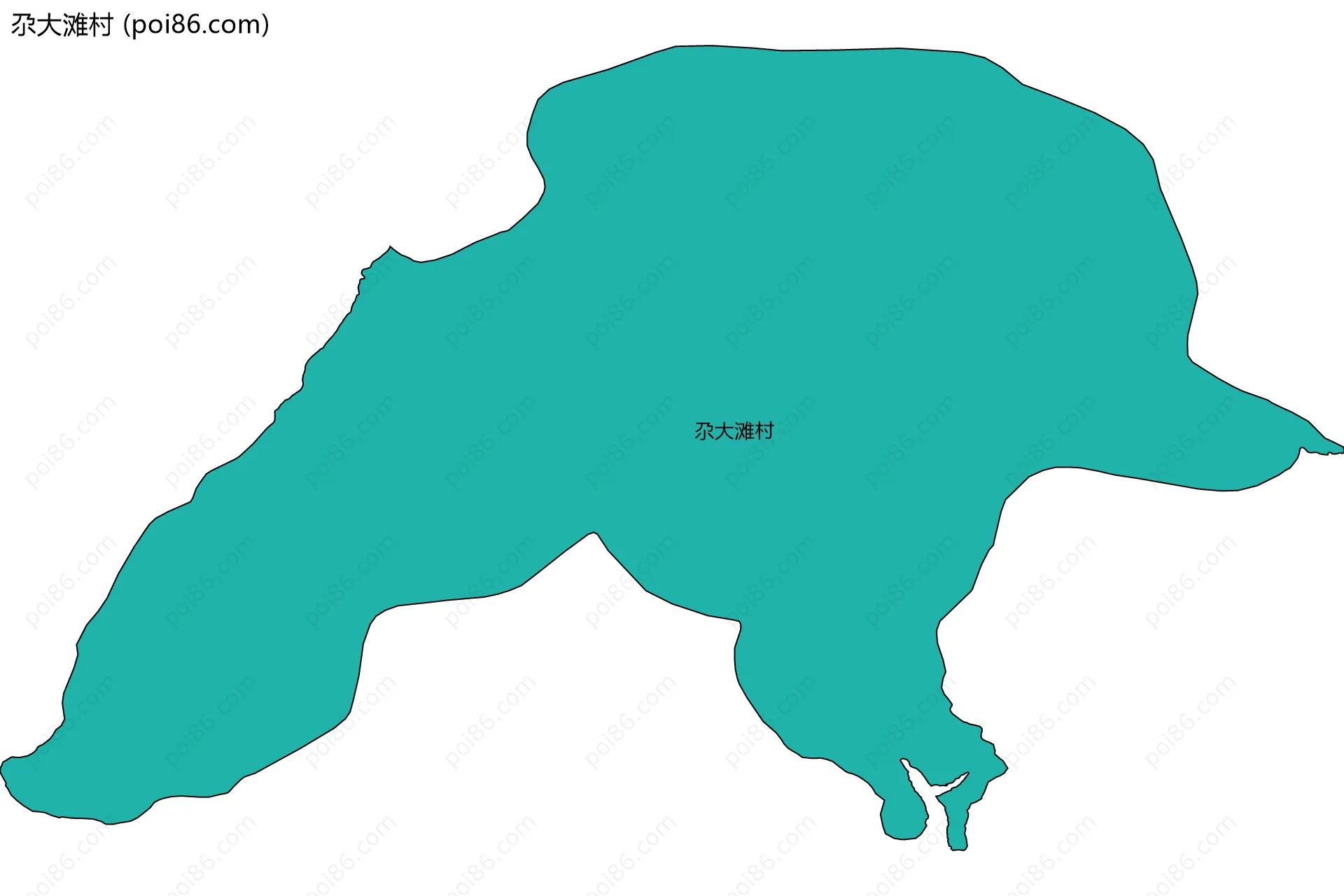 尕大滩村边界地图
