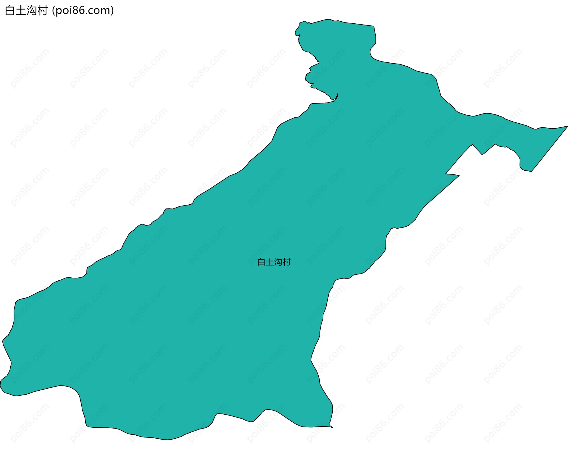 白土沟村边界地图