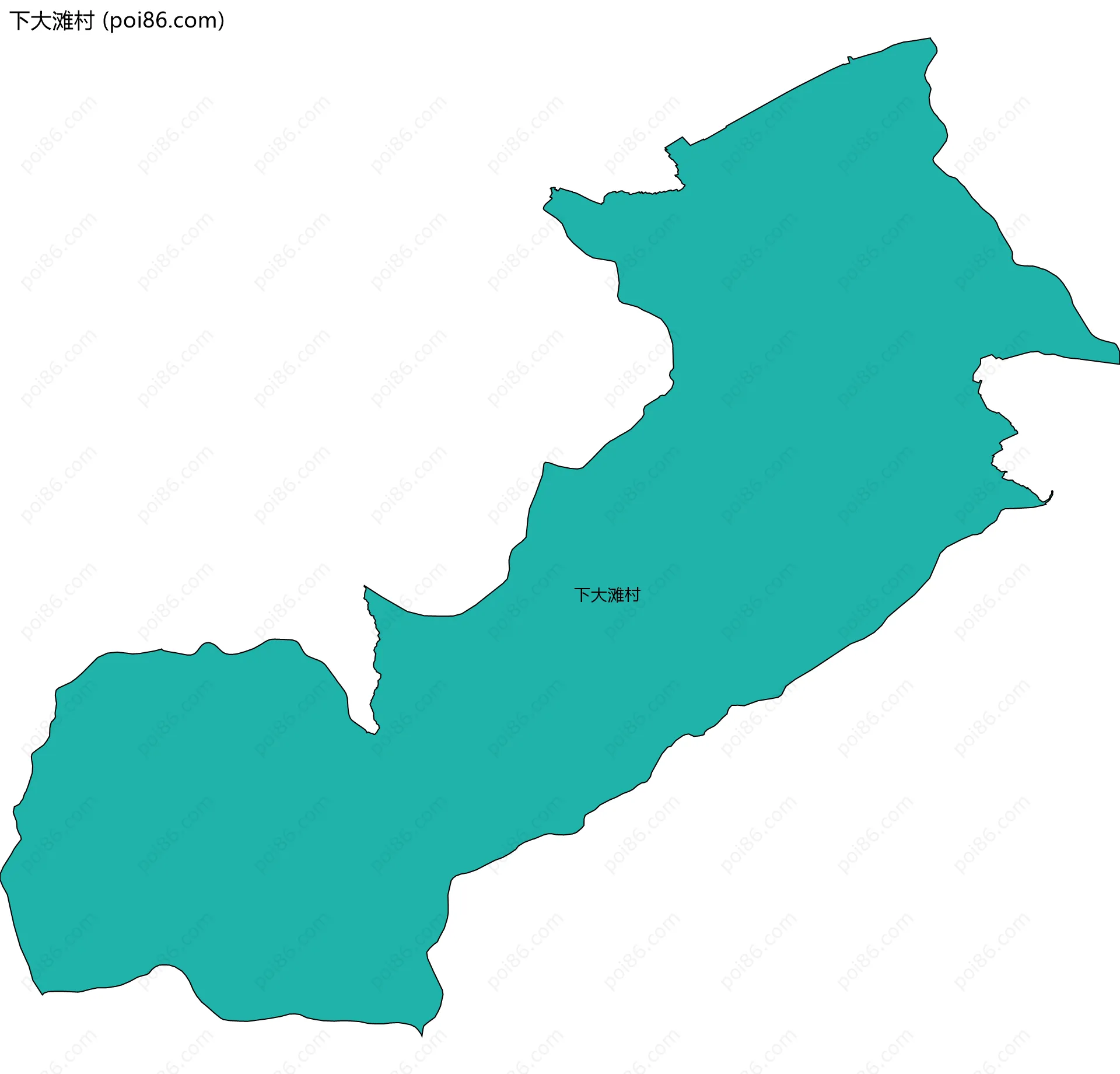 下大滩村边界地图