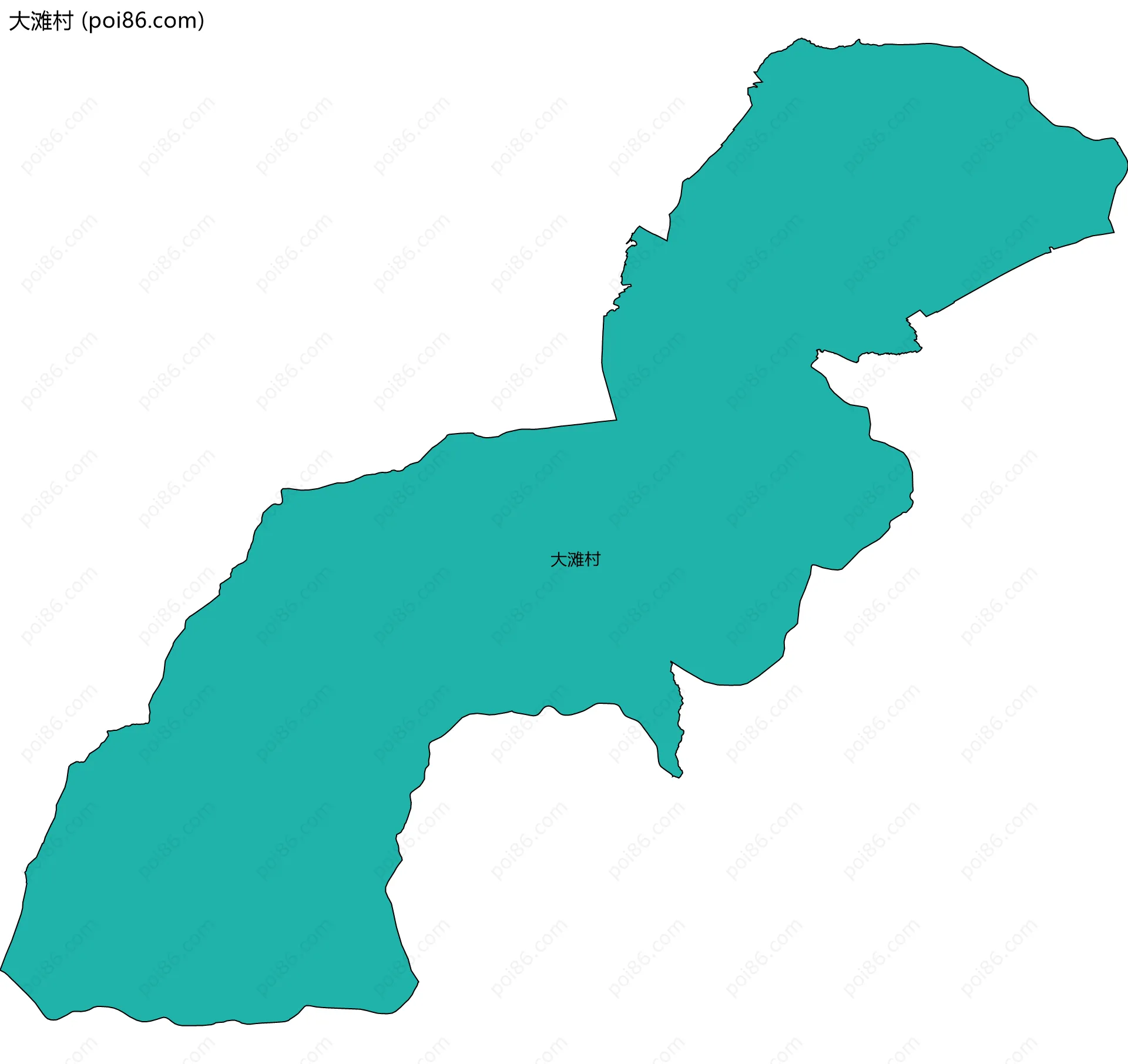 大滩村边界地图