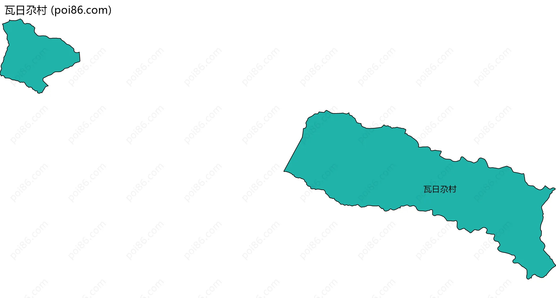 瓦日尕村边界地图