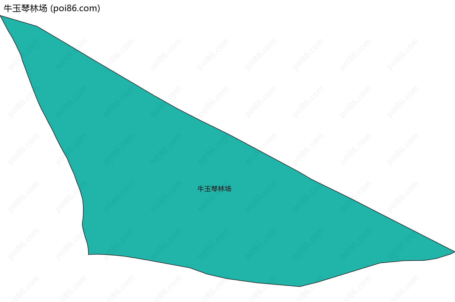 牛玉琴林场边界地图(五级行政区划)