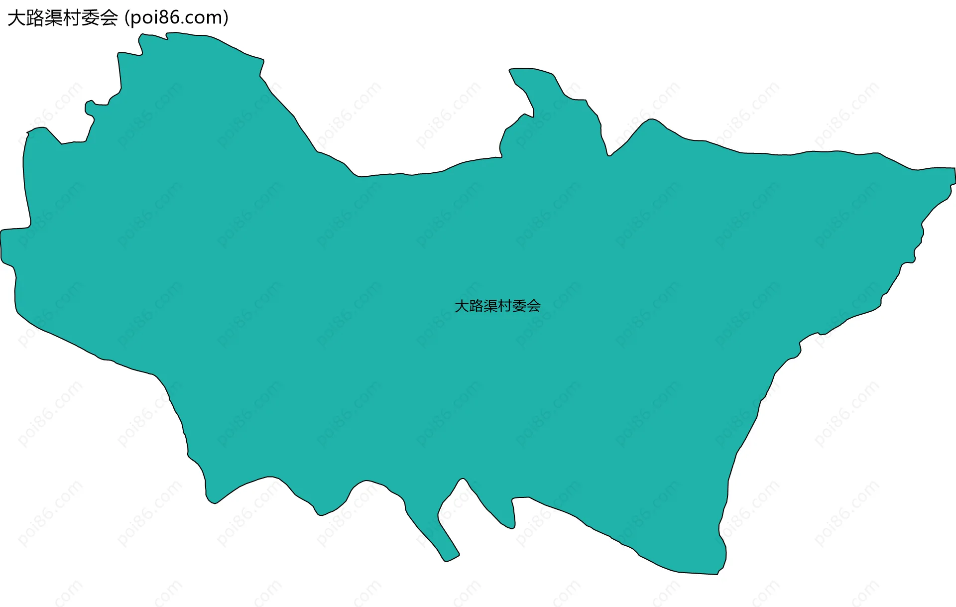 大路渠村委会边界地图