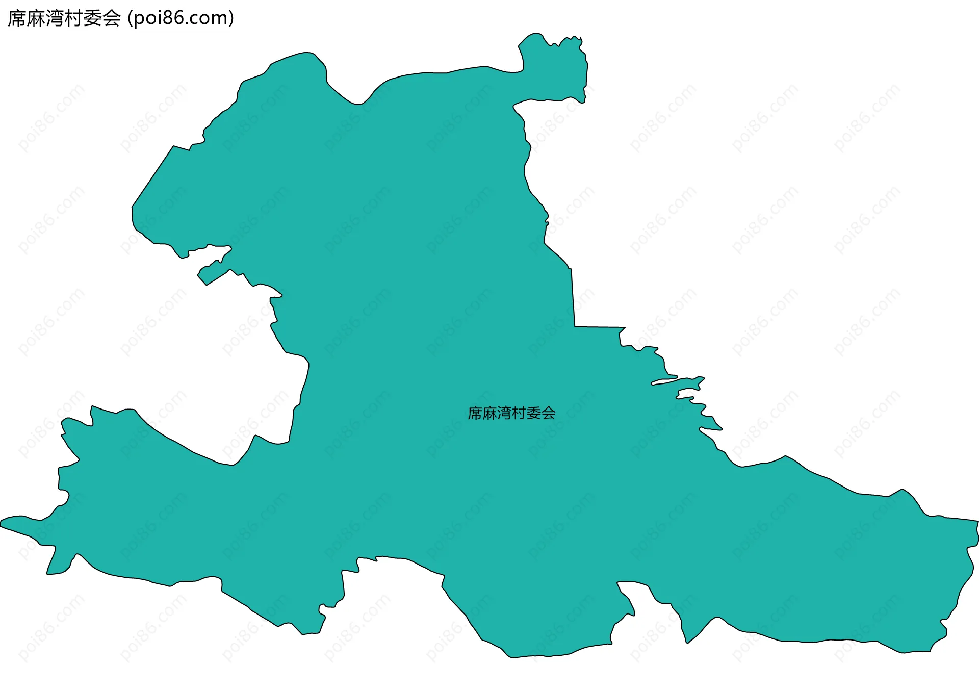 席麻湾村委会边界地图