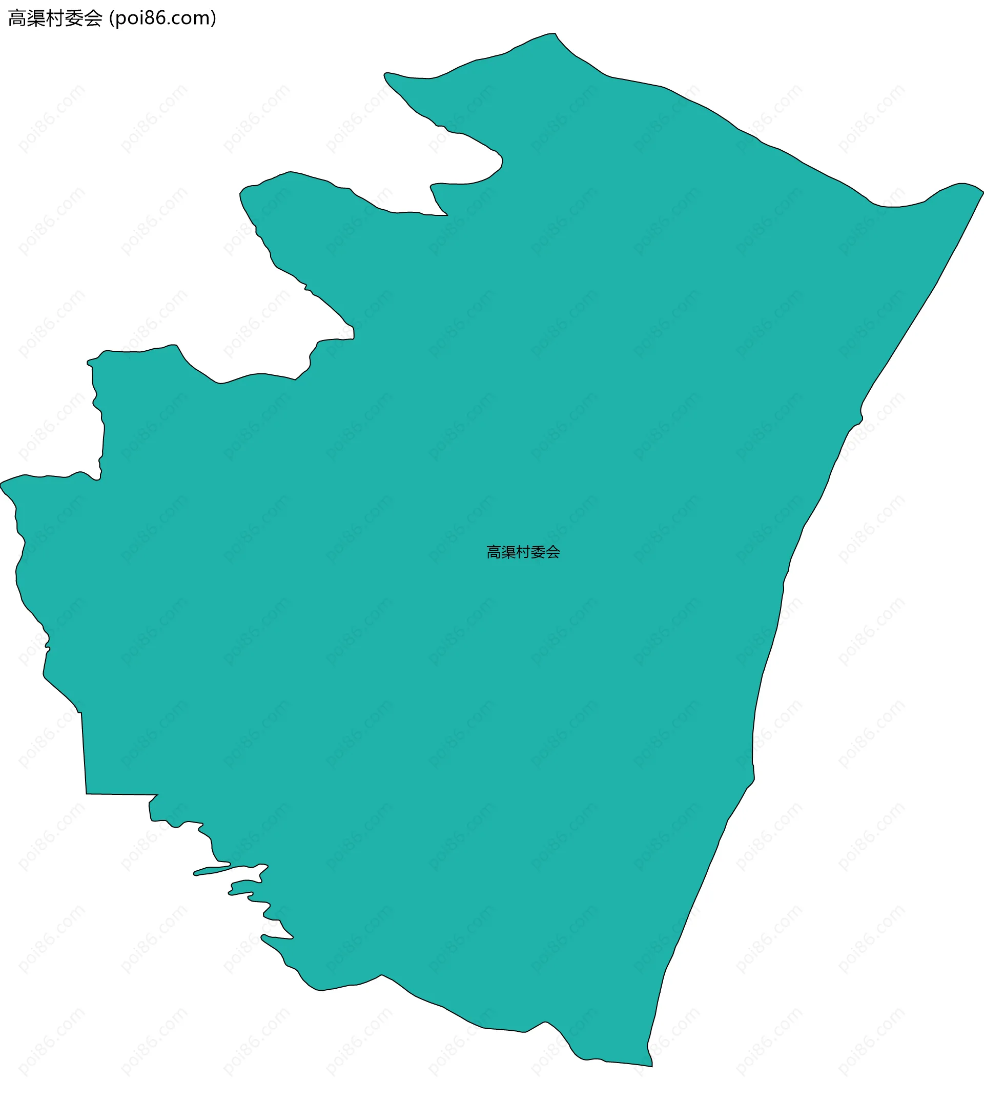 高渠村委会边界地图