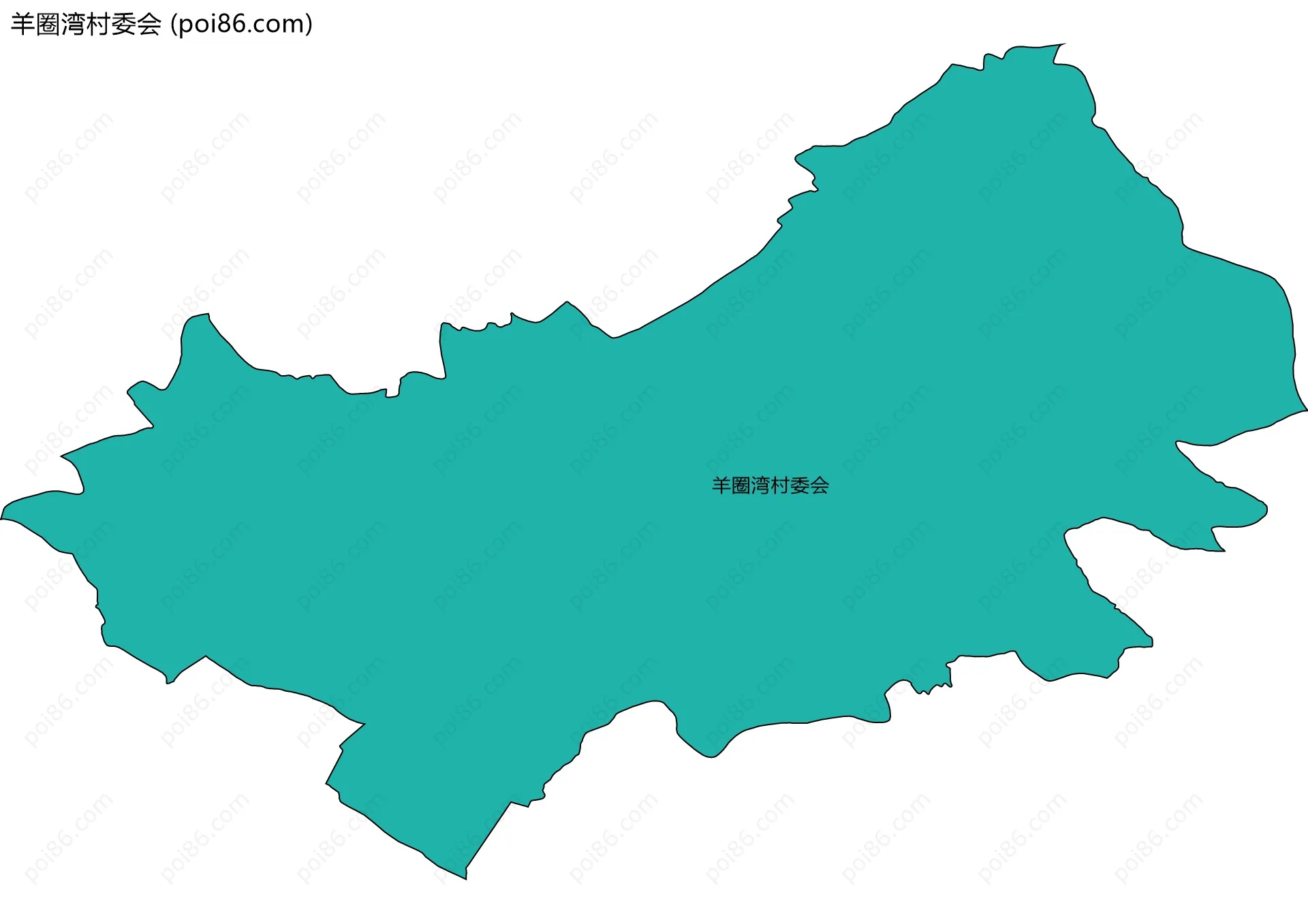 羊圈湾村委会边界地图