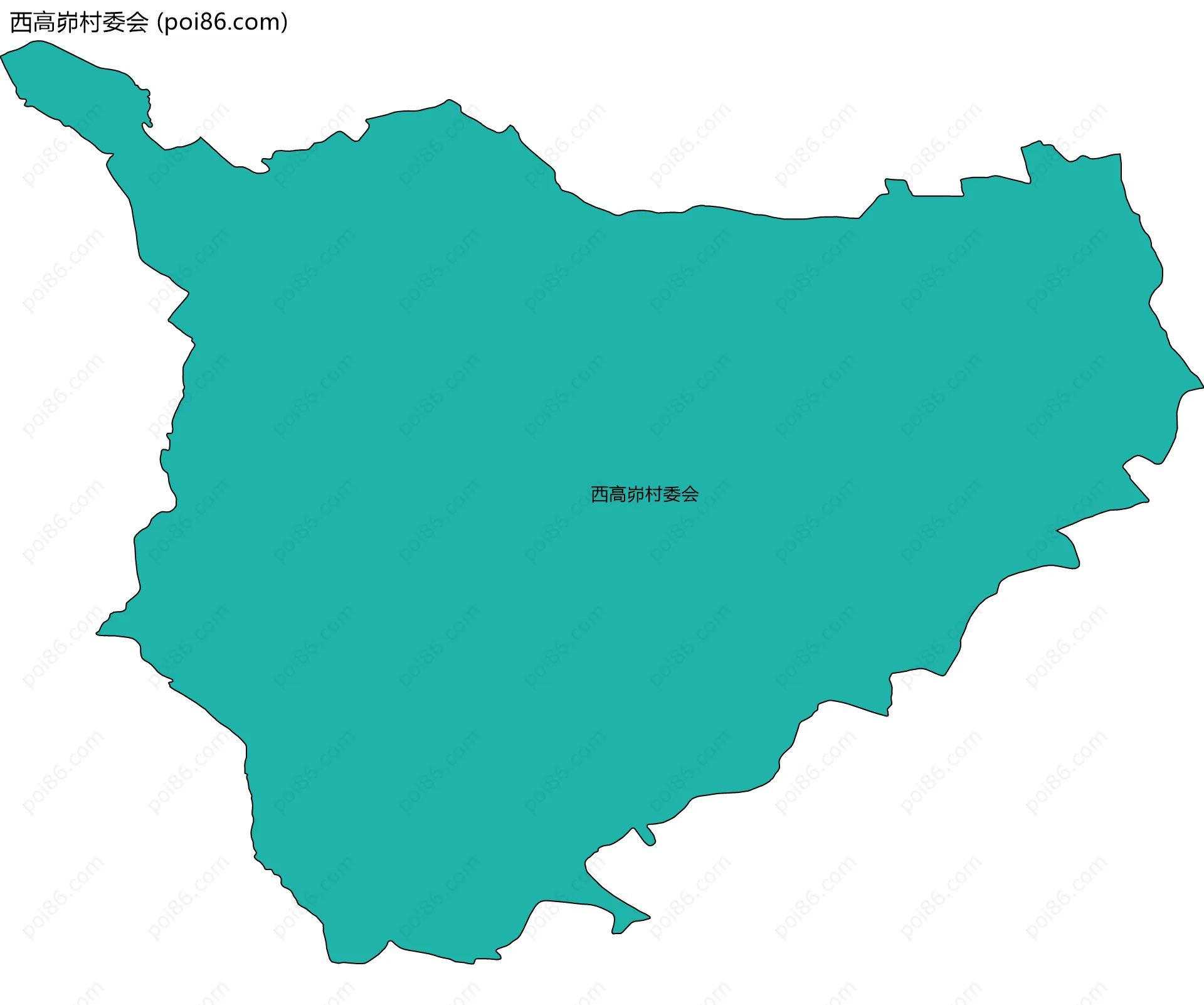 西高峁村委会边界地图