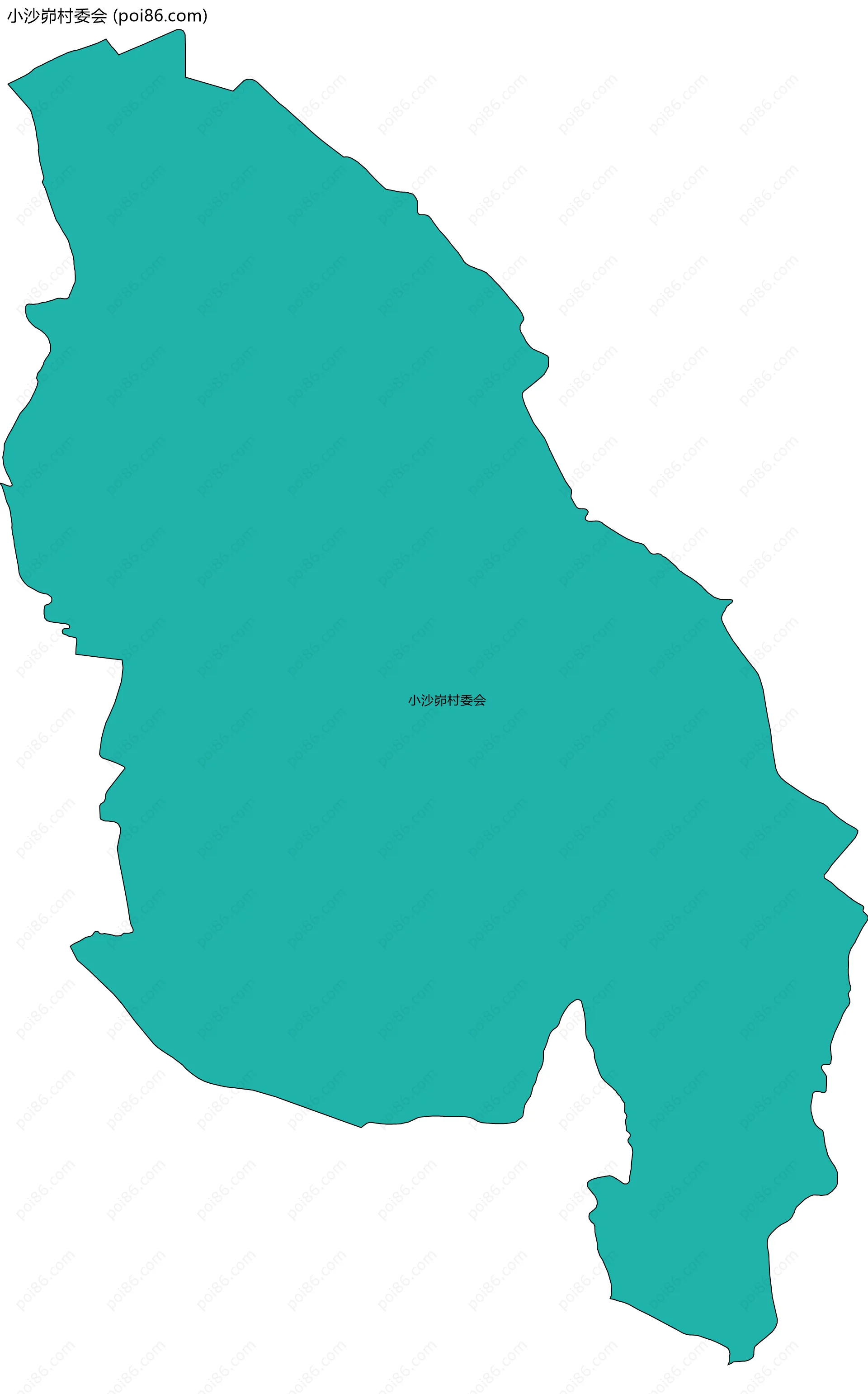 小沙峁村委会边界地图