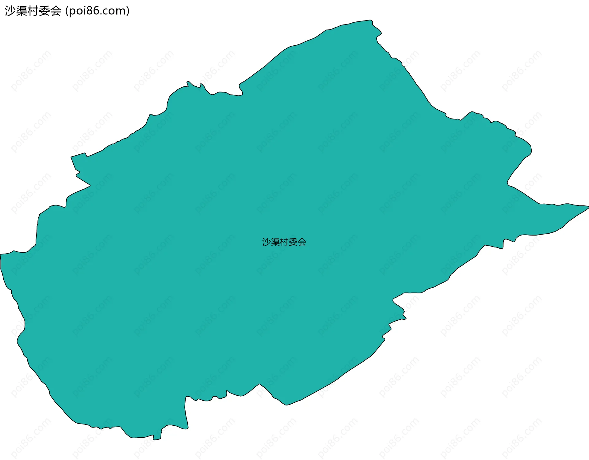 沙渠村委会边界地图