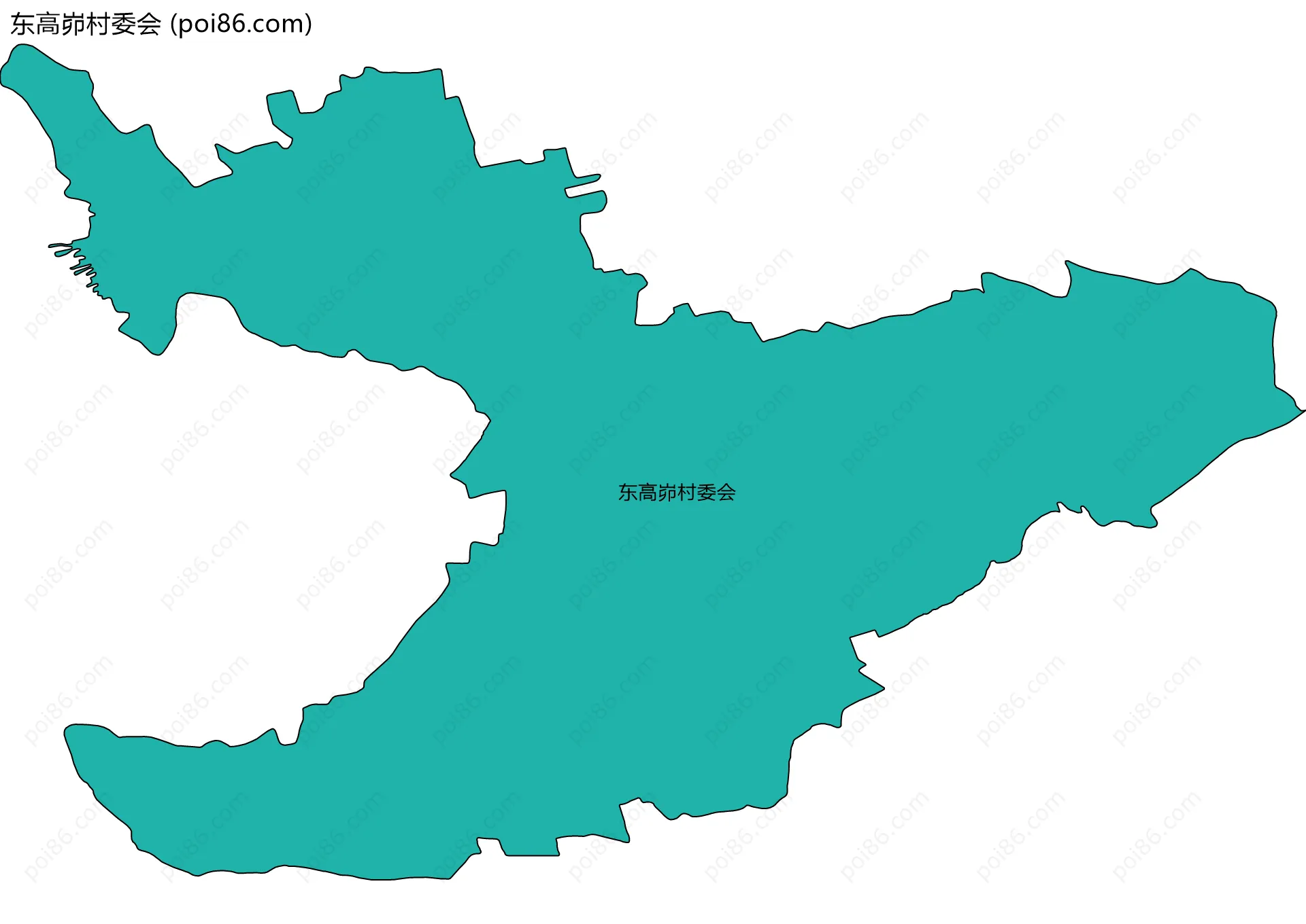 东高峁村委会边界地图