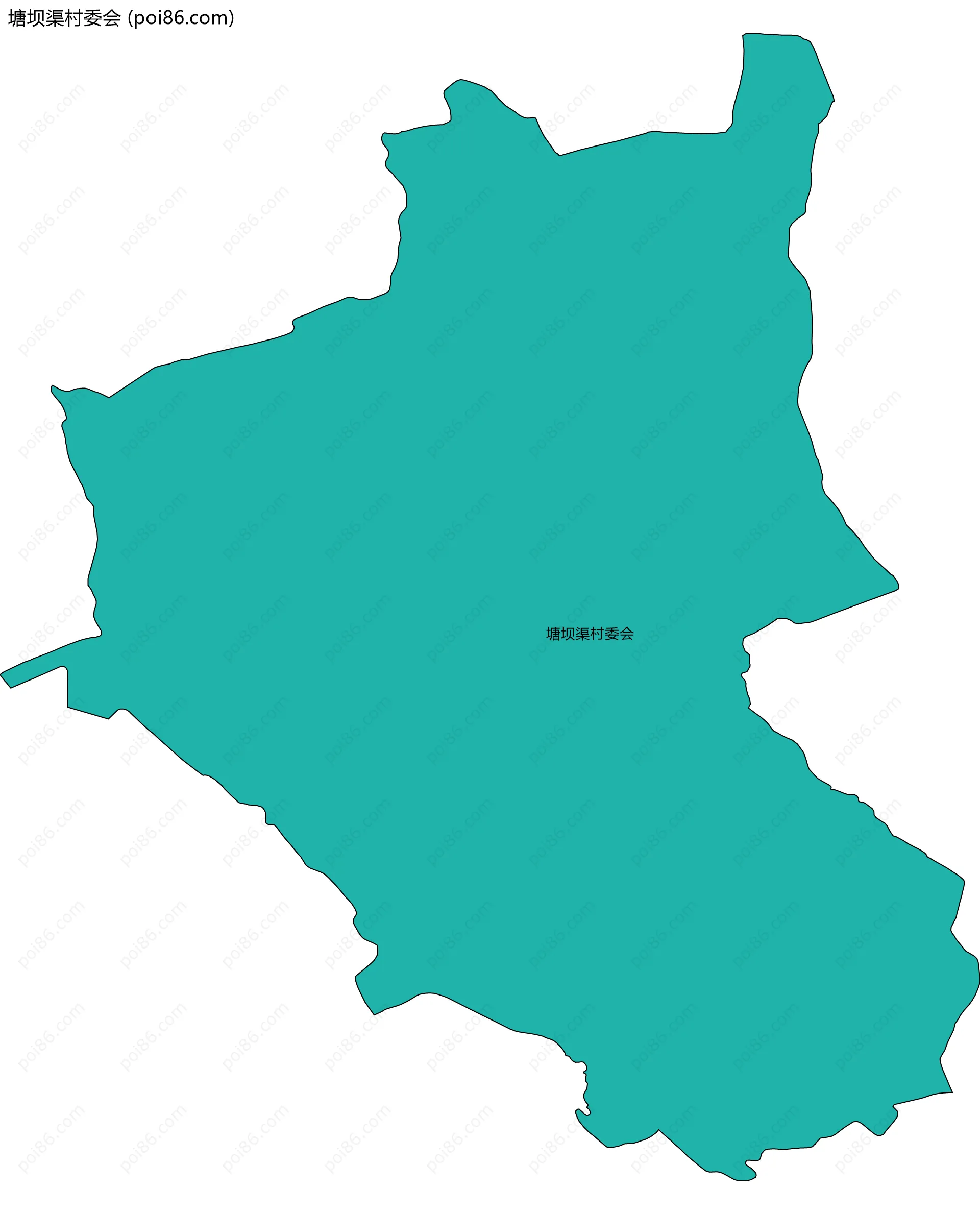 塘坝渠村委会边界地图