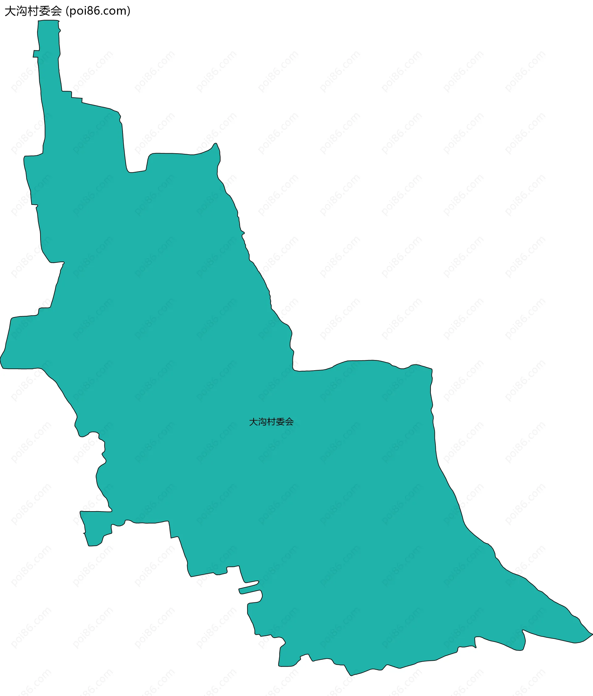 大沟村委会边界地图