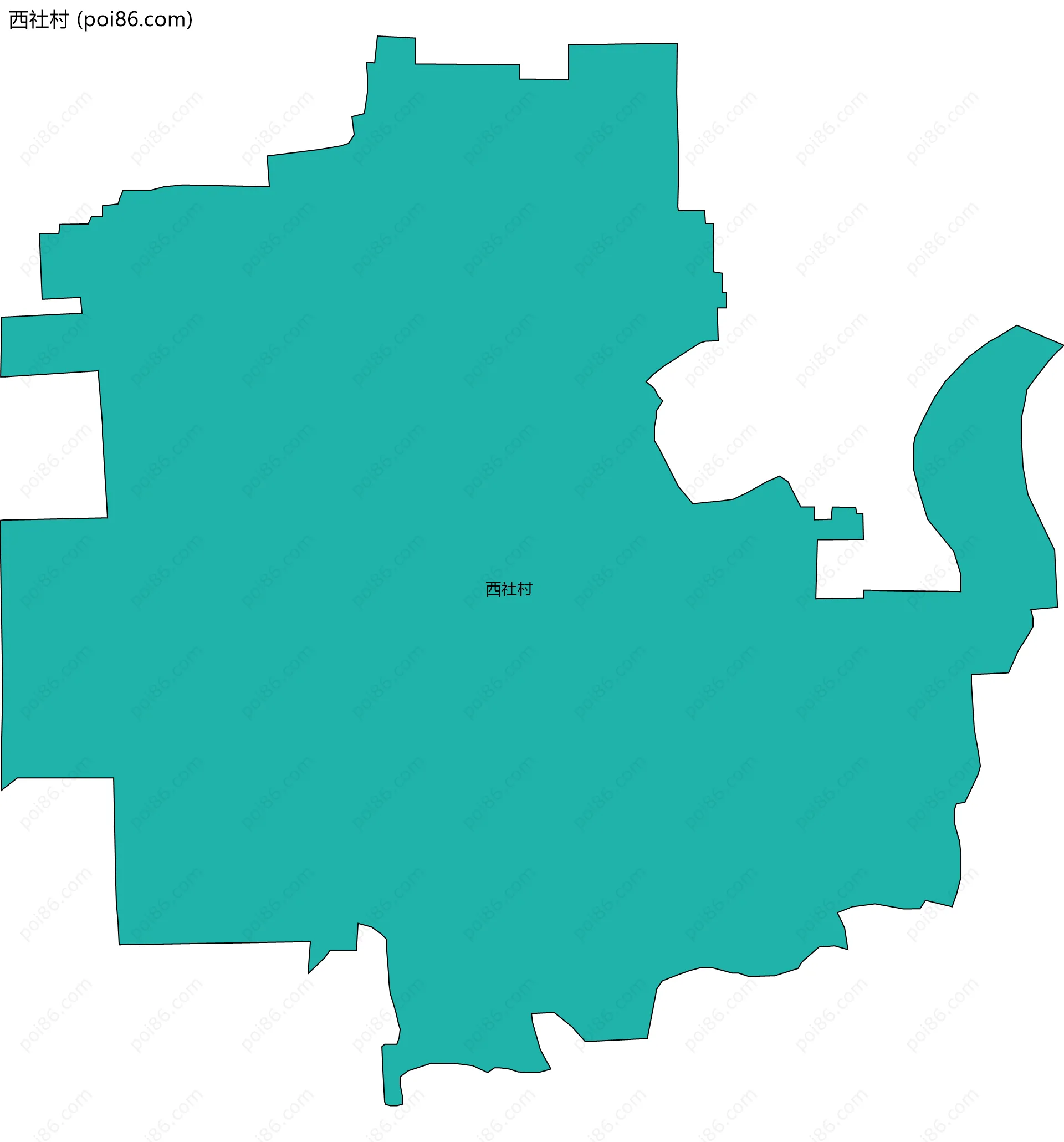 西社村边界地图
