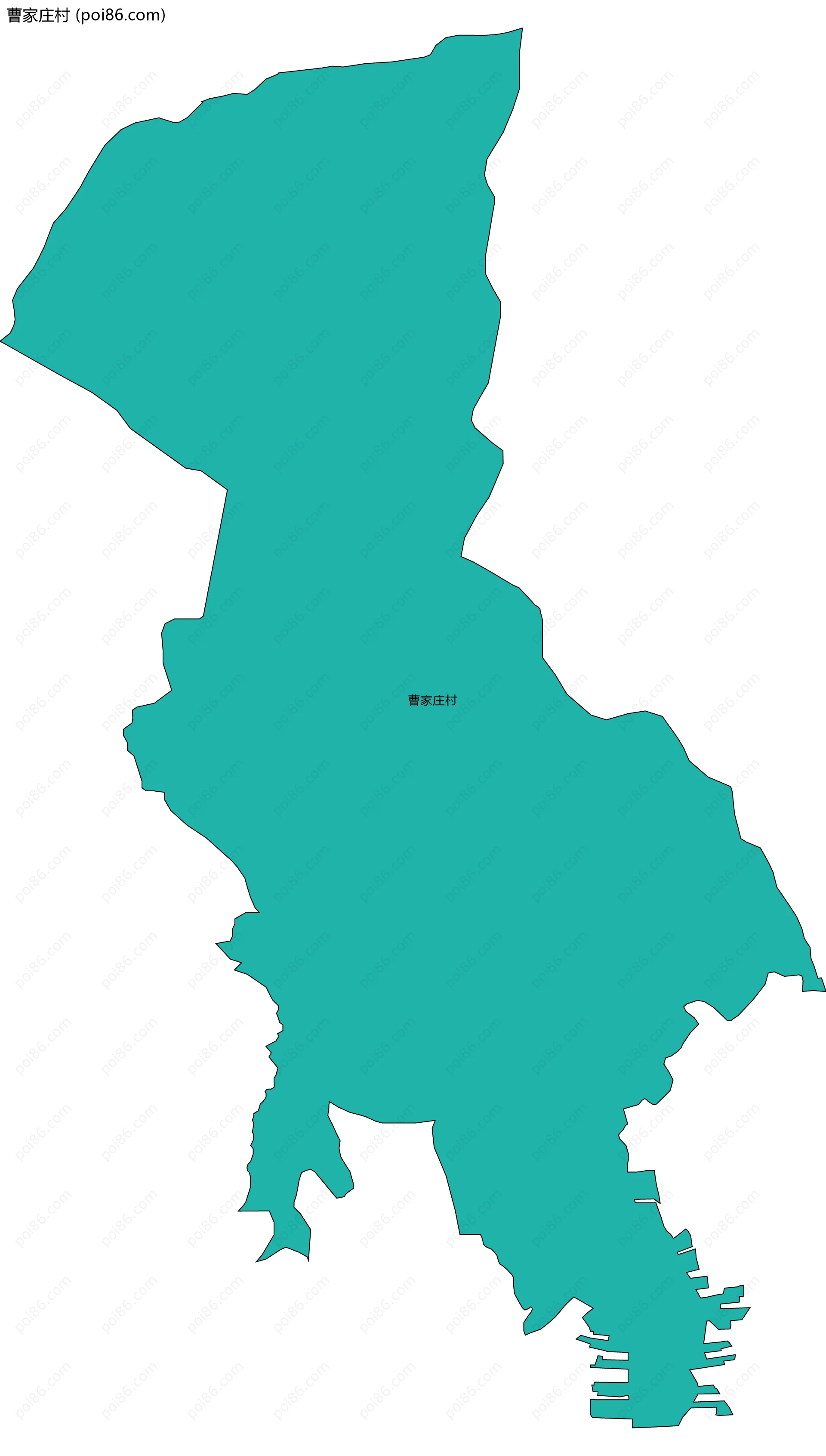 曹家庄村边界地图