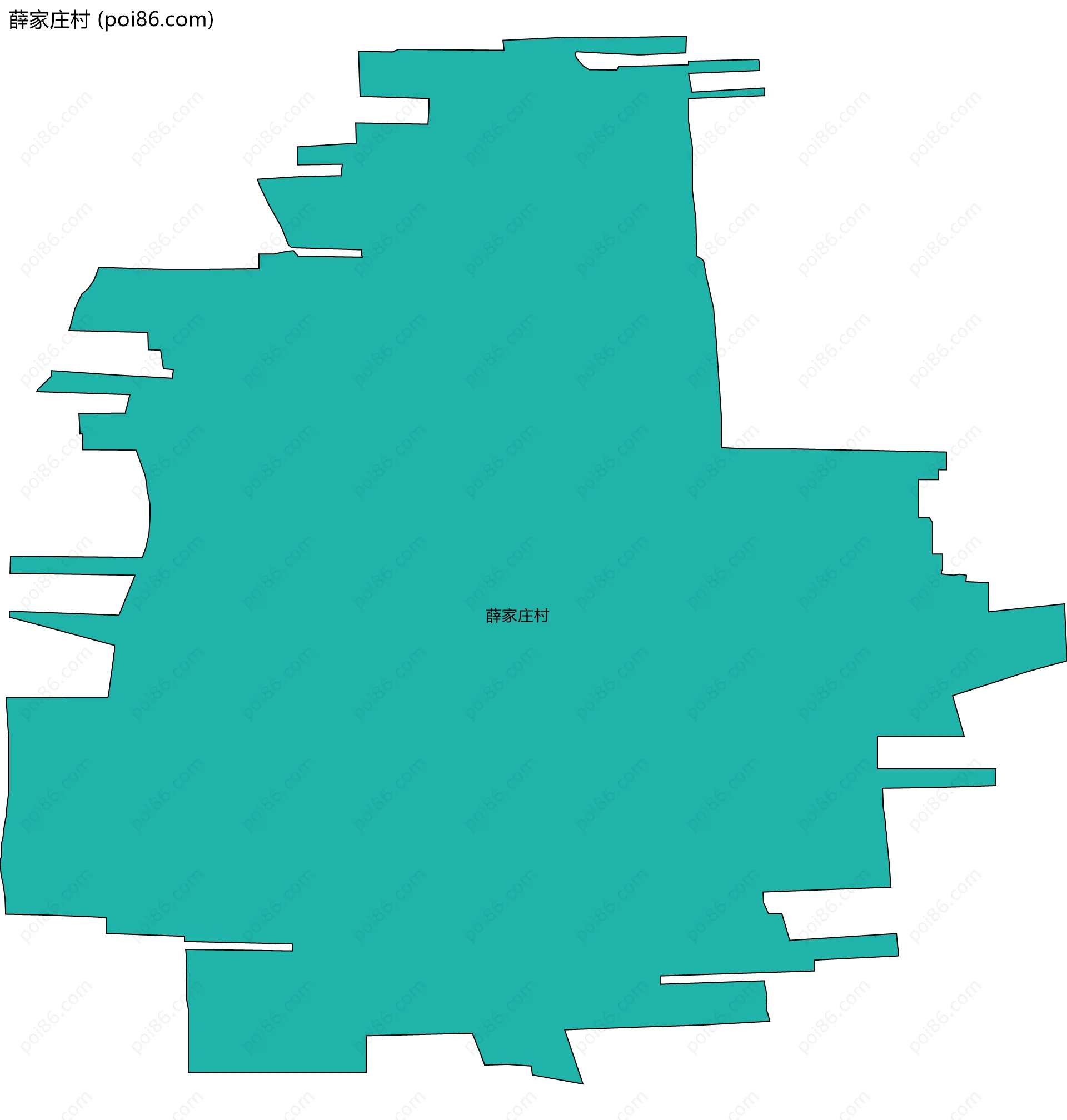 薛家庄村边界地图