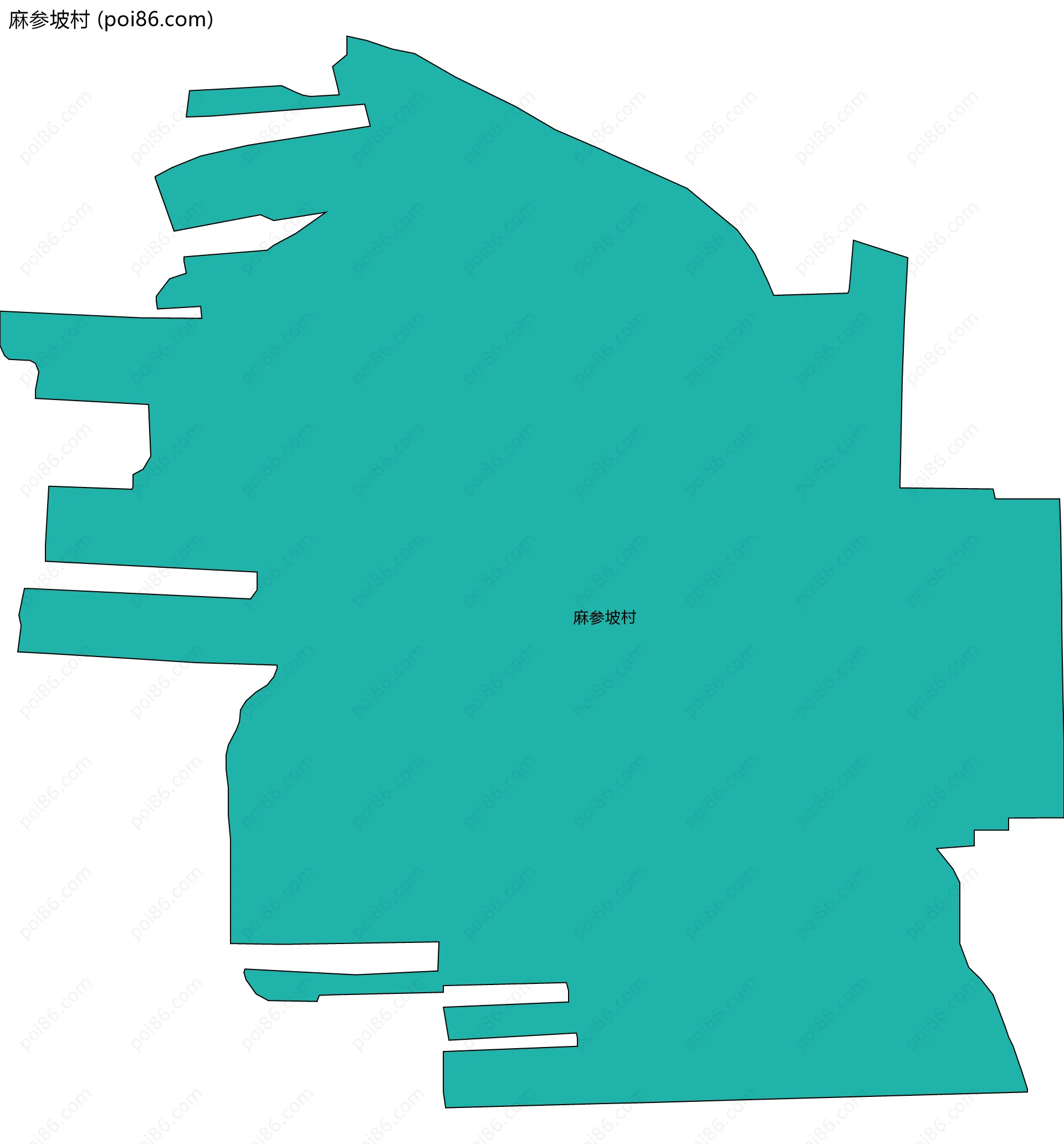 麻参坡村边界地图