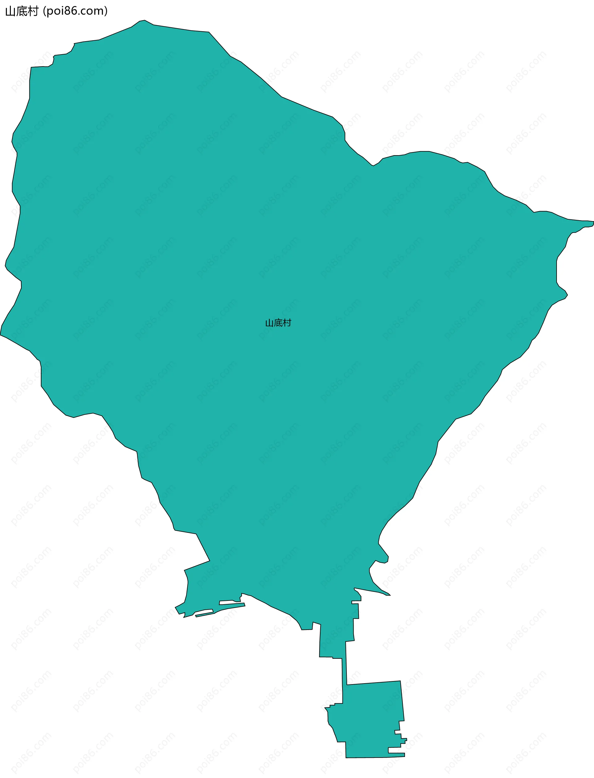 山底村边界地图