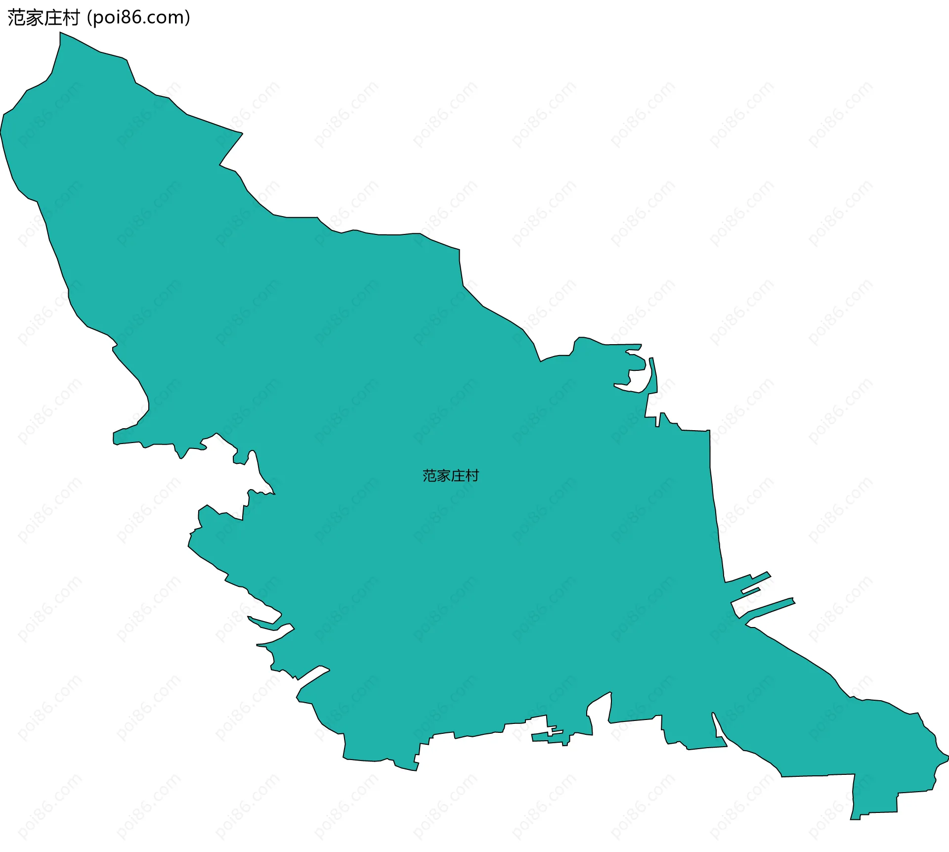范家庄村边界地图