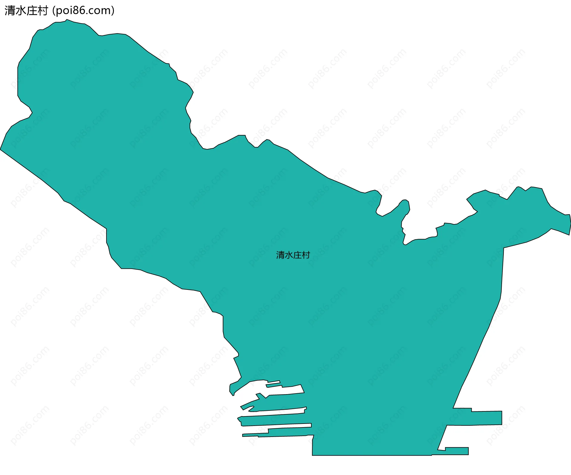 清水庄村边界地图