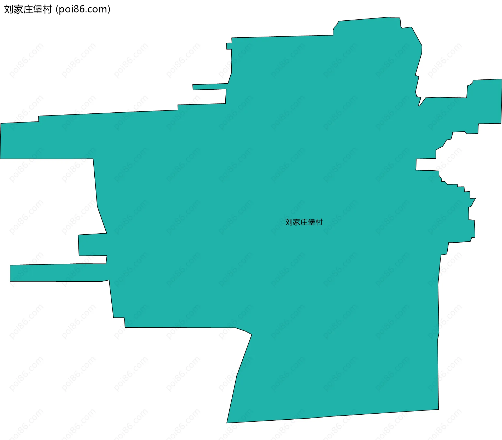 刘家庄堡村边界地图