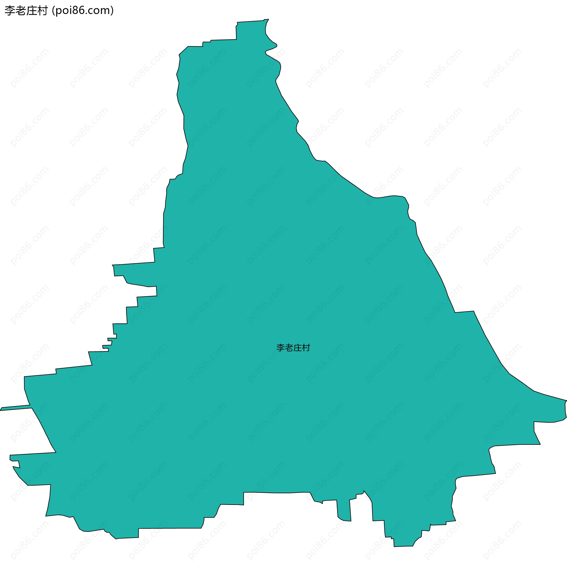 李老庄村边界地图