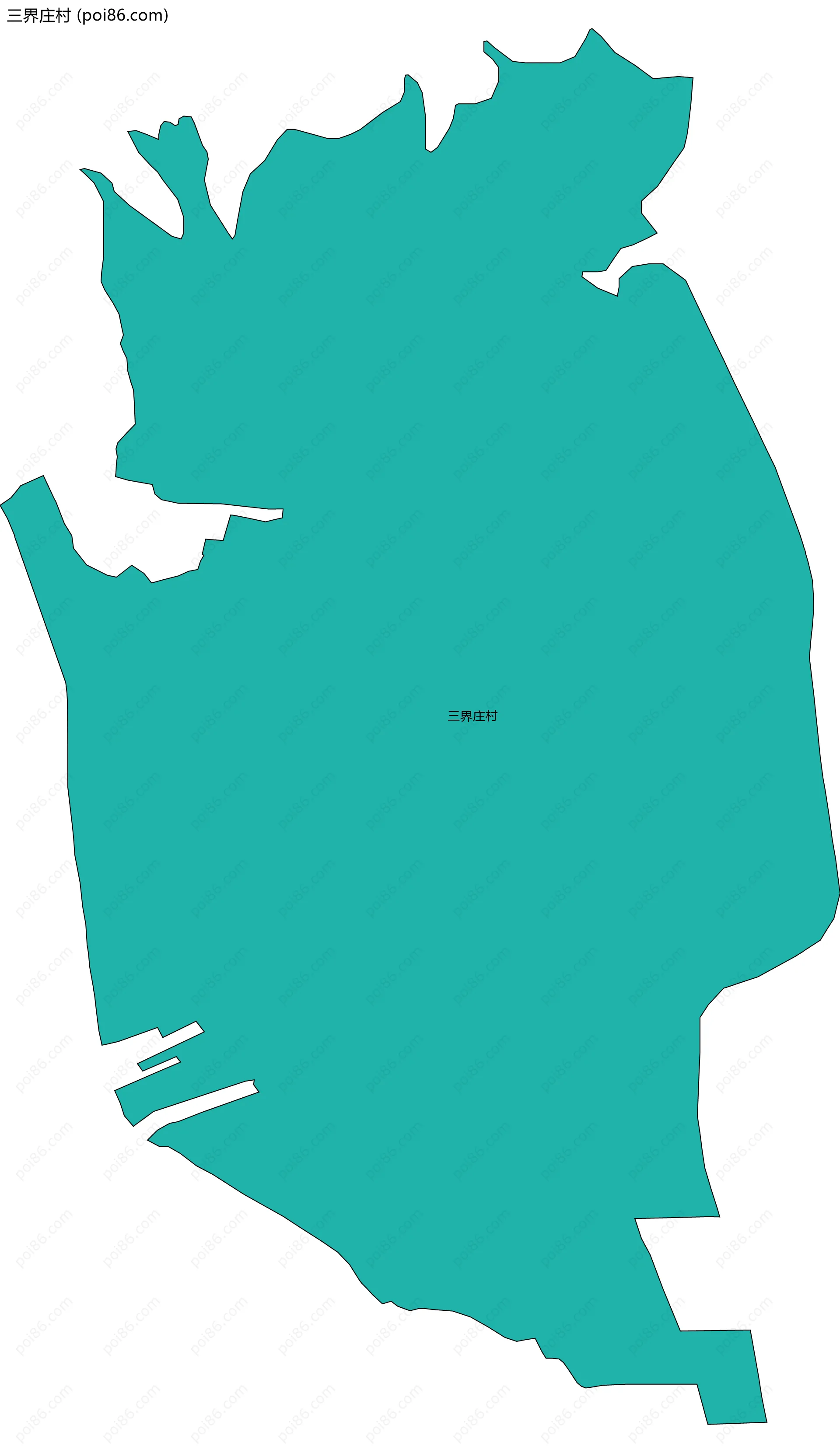 三界庄村边界地图