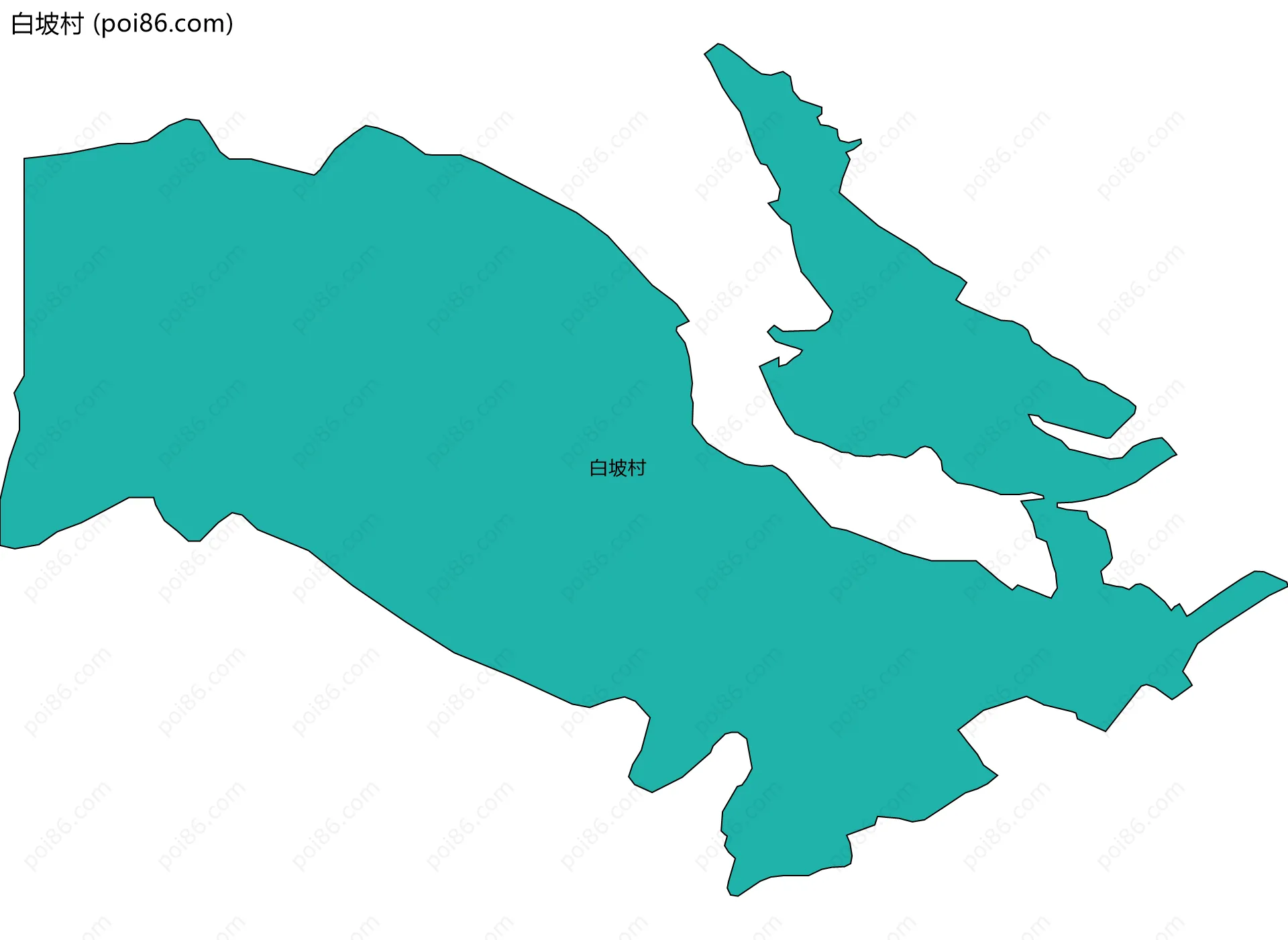 白坡村边界地图