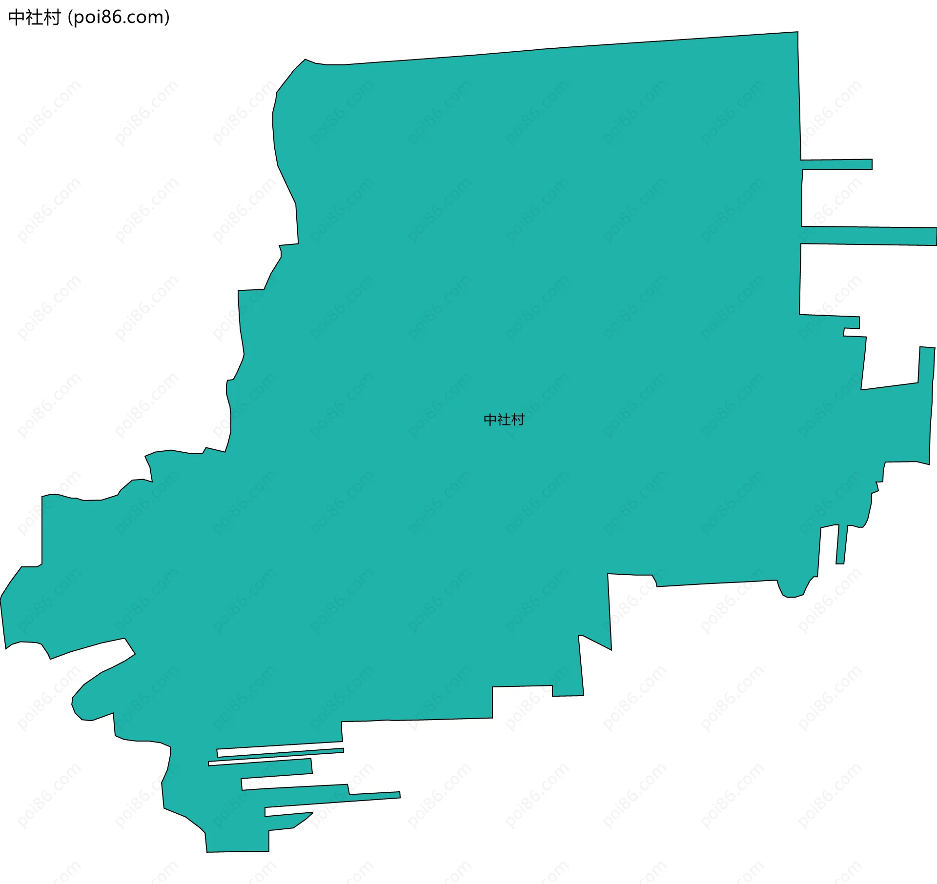 中社村边界地图