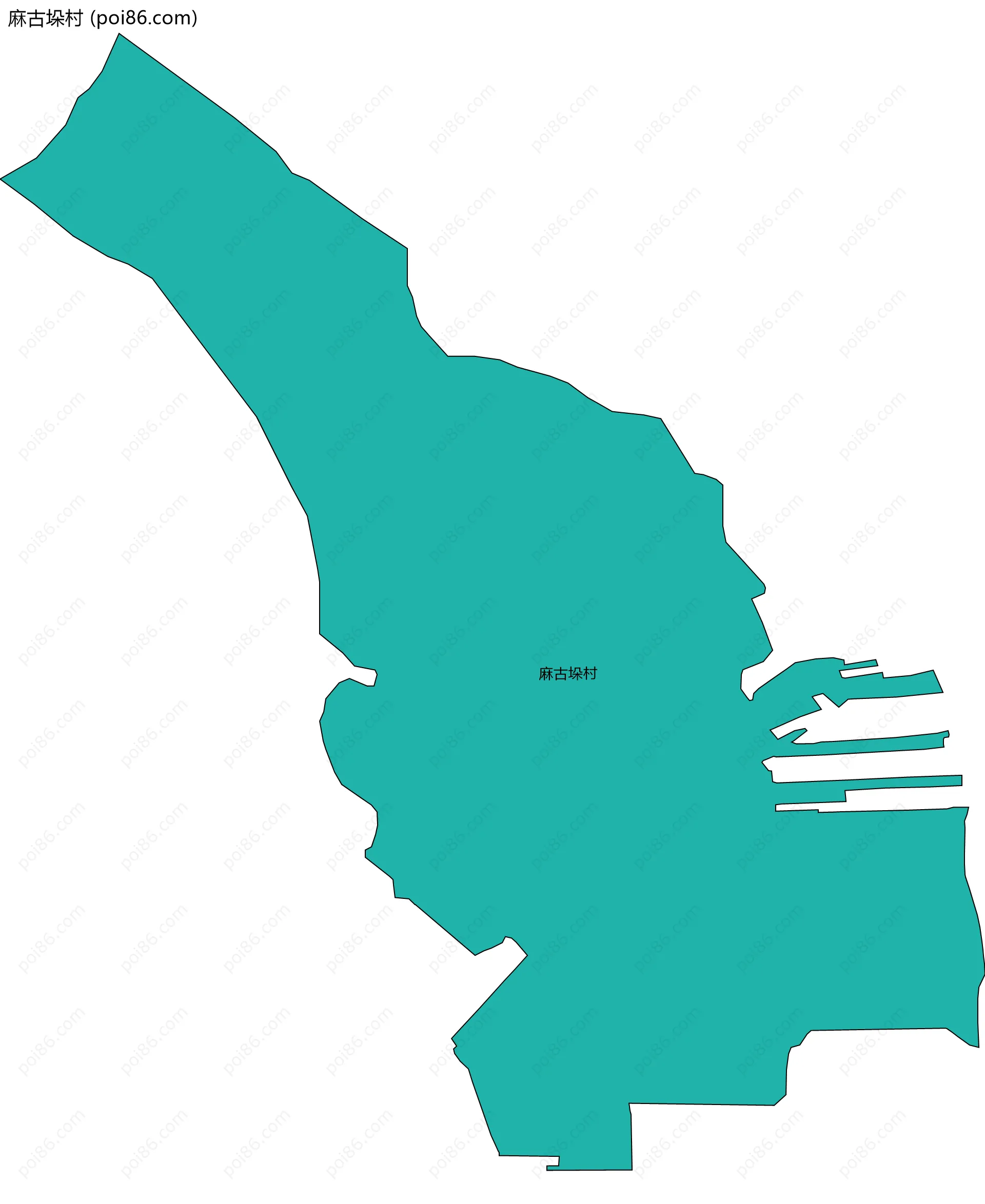 麻古垛村边界地图