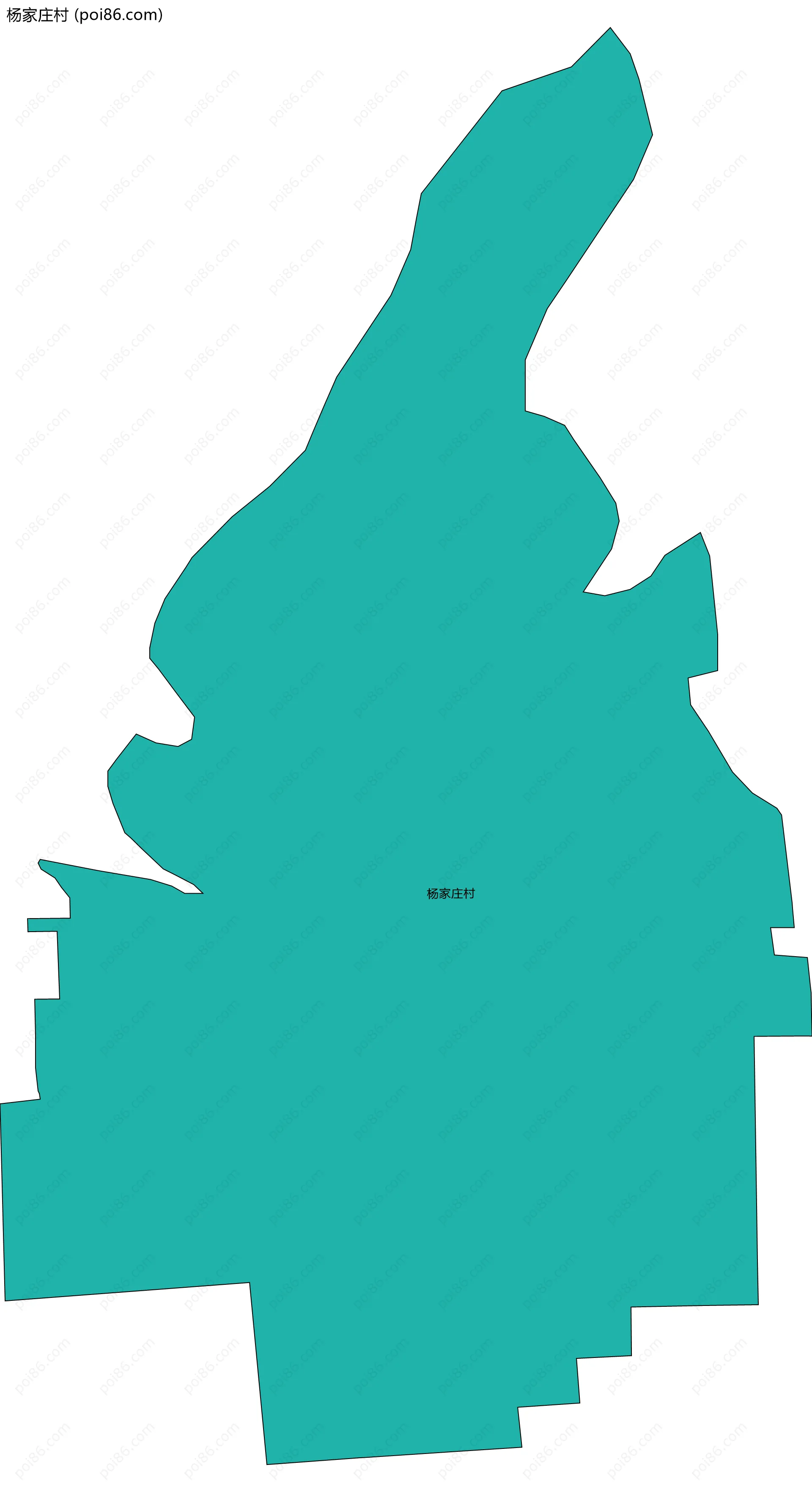 杨家庄村边界地图