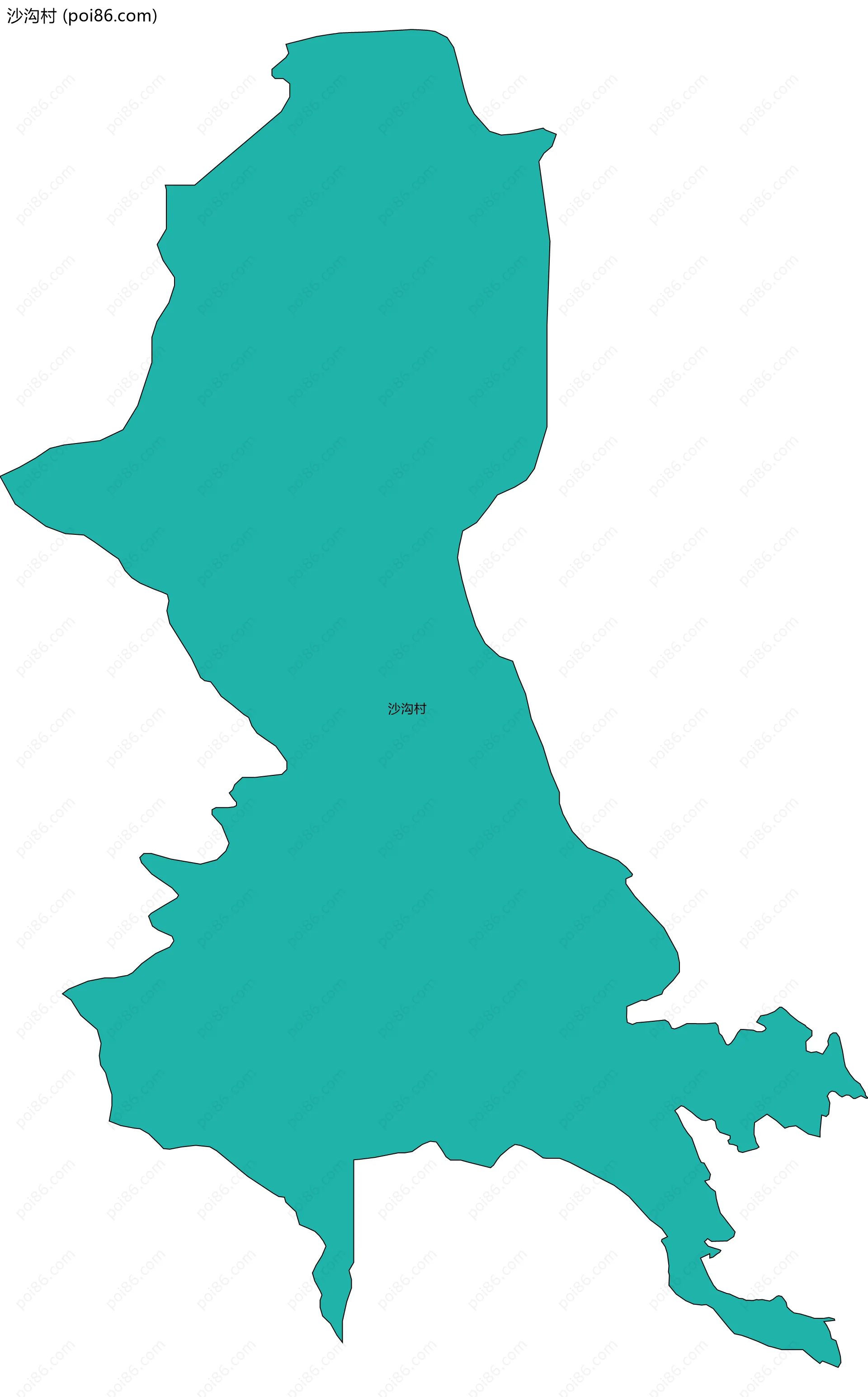 沙沟村边界地图