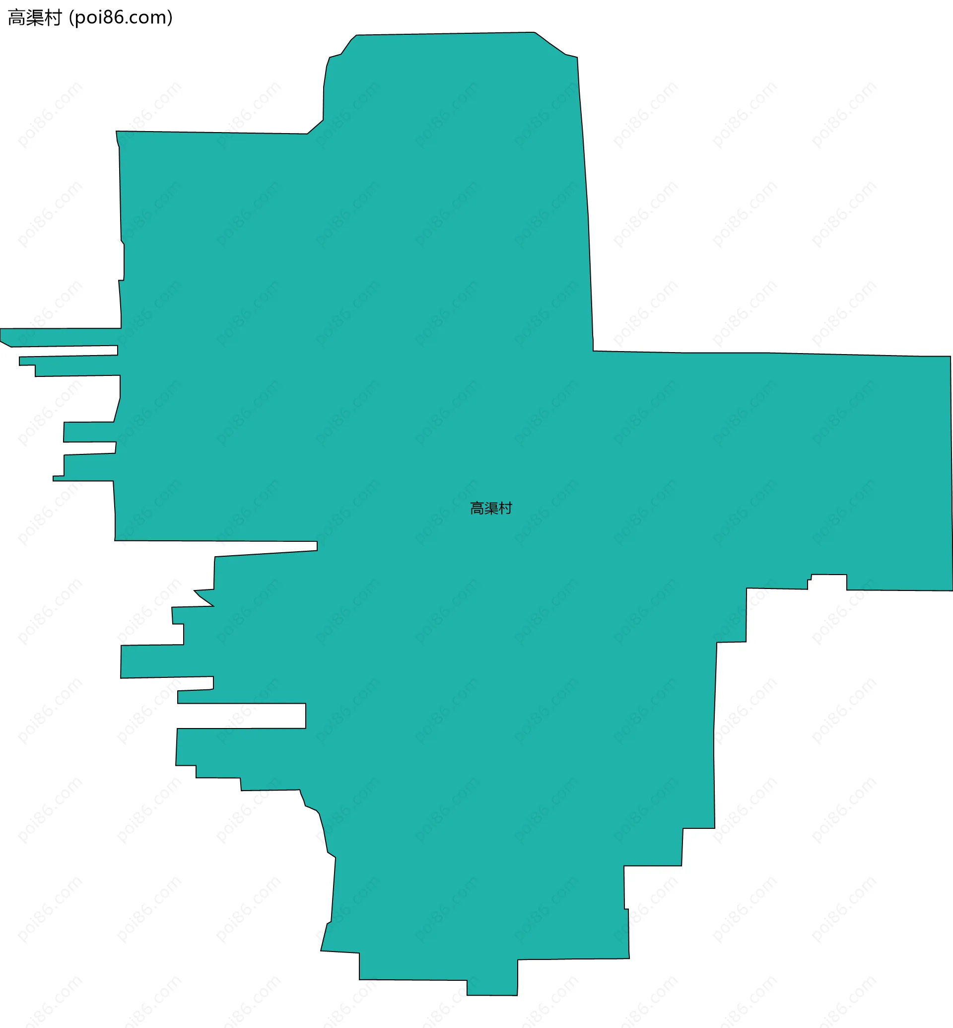 高渠村边界地图