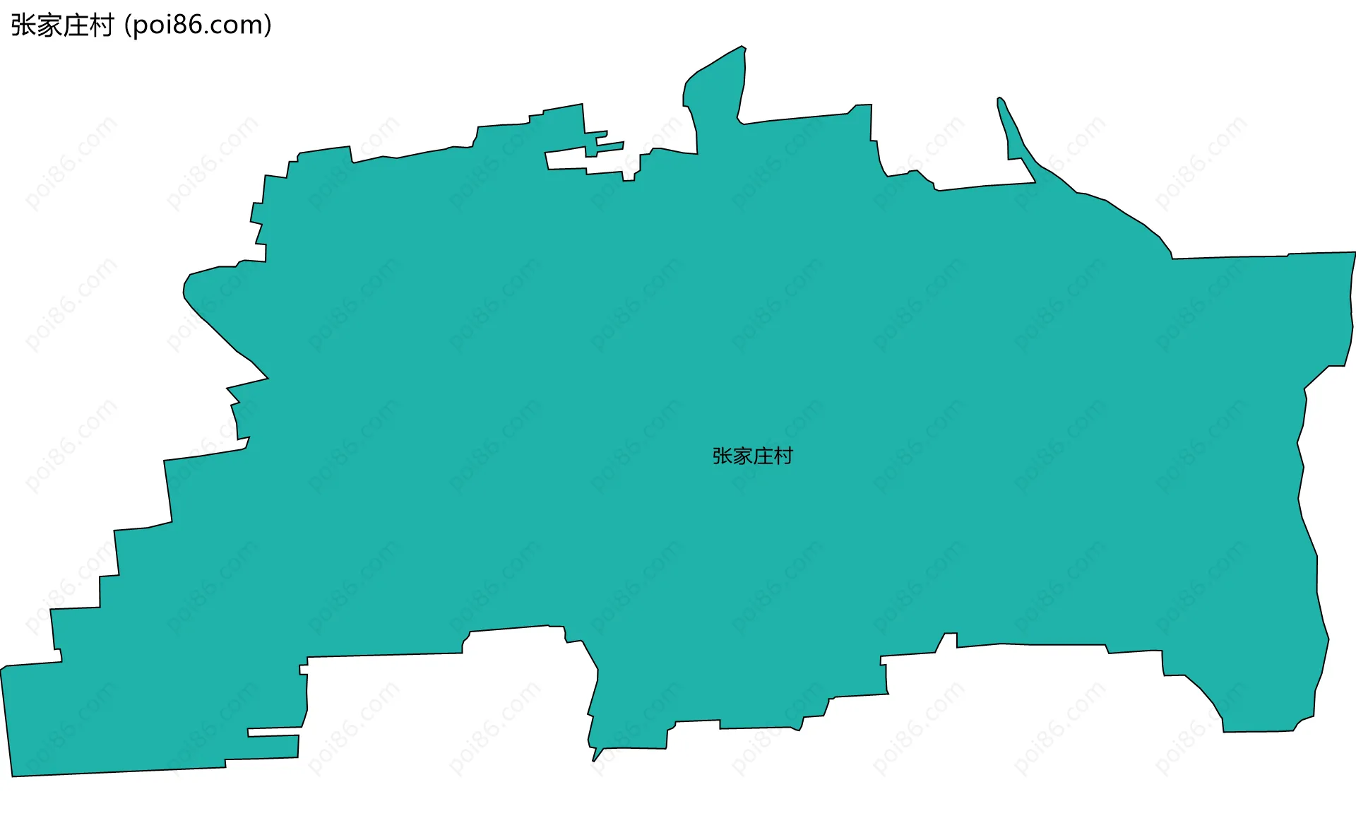 张家庄村边界地图
