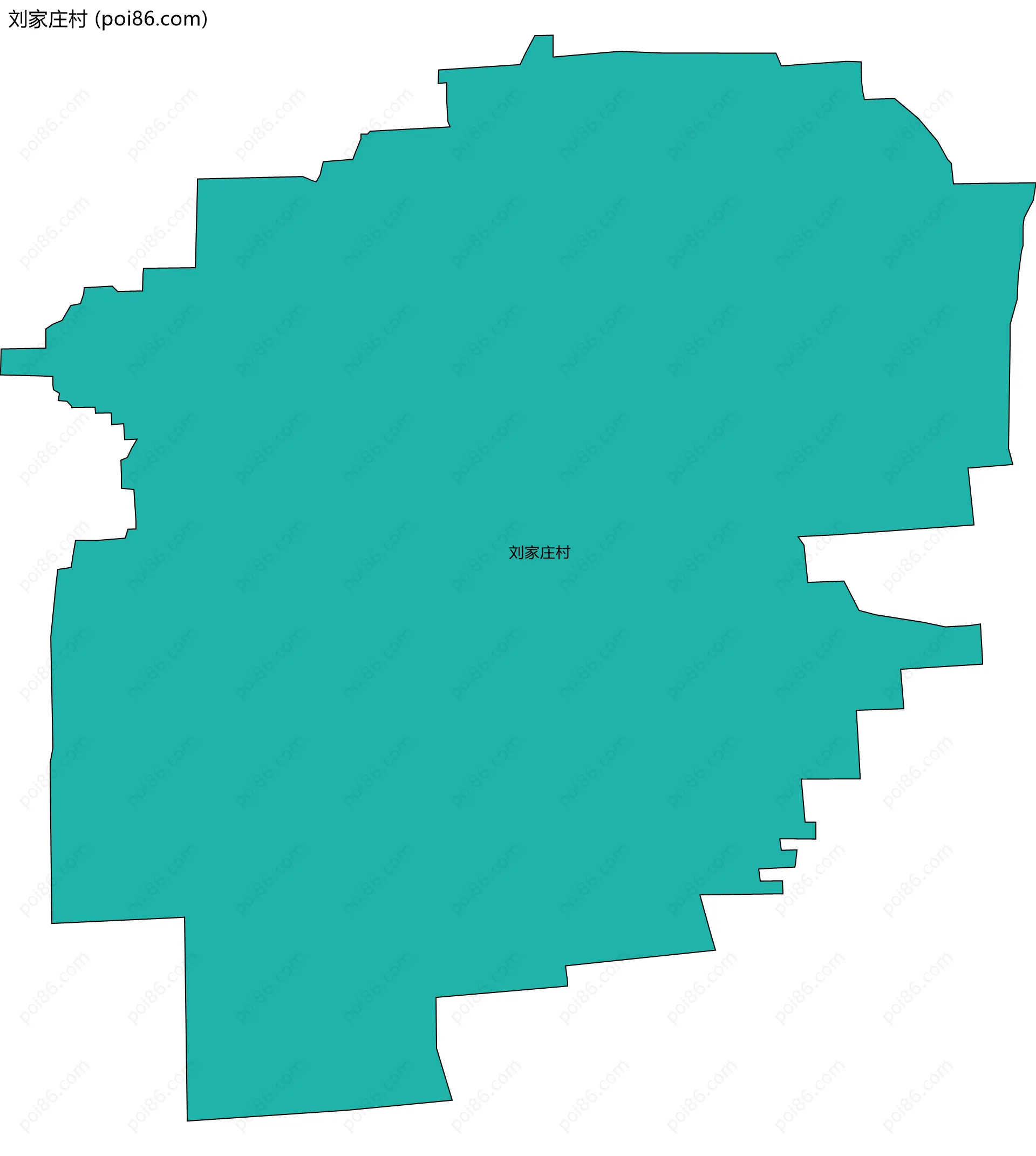 刘家庄村边界地图