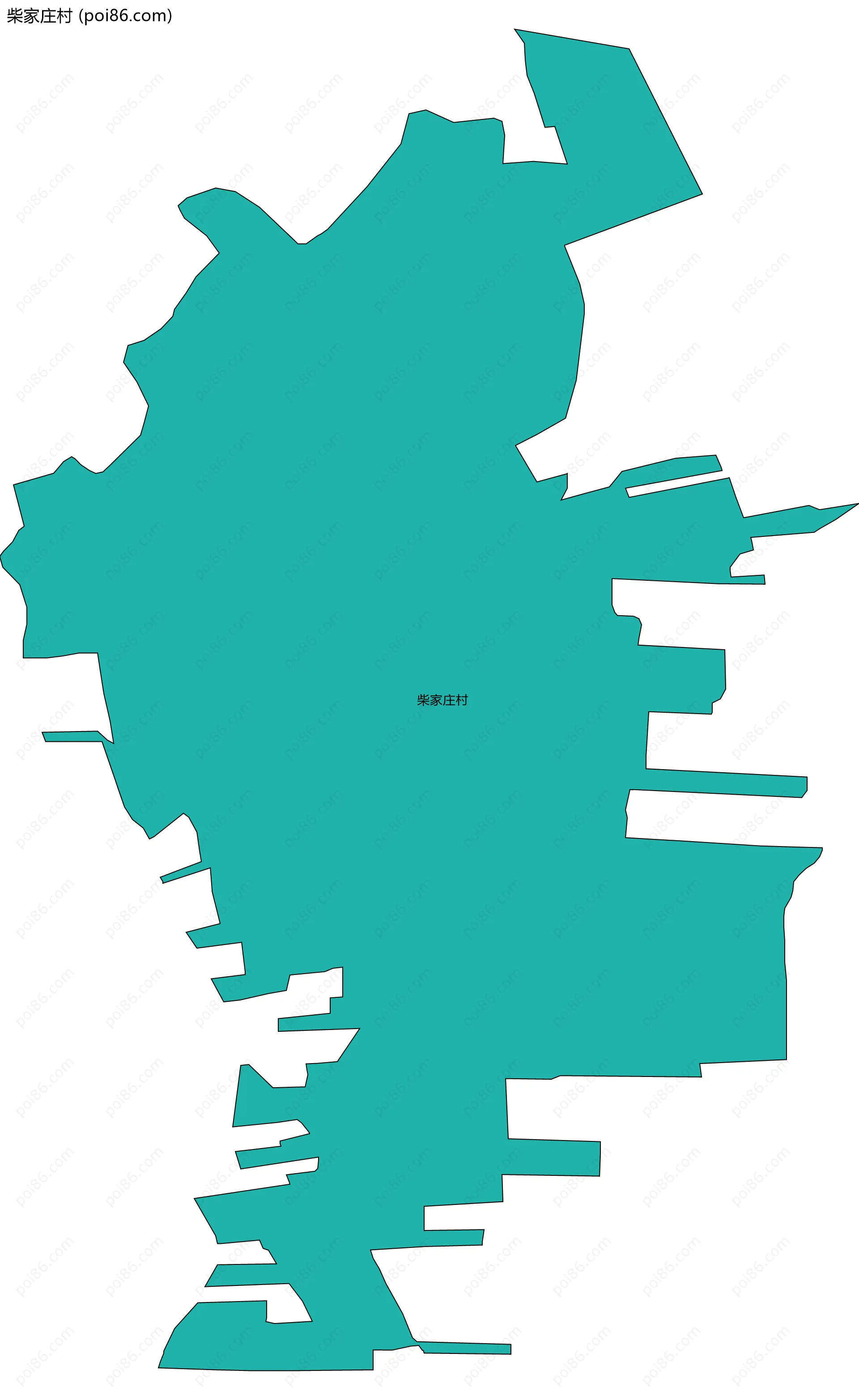 柴家庄村边界地图