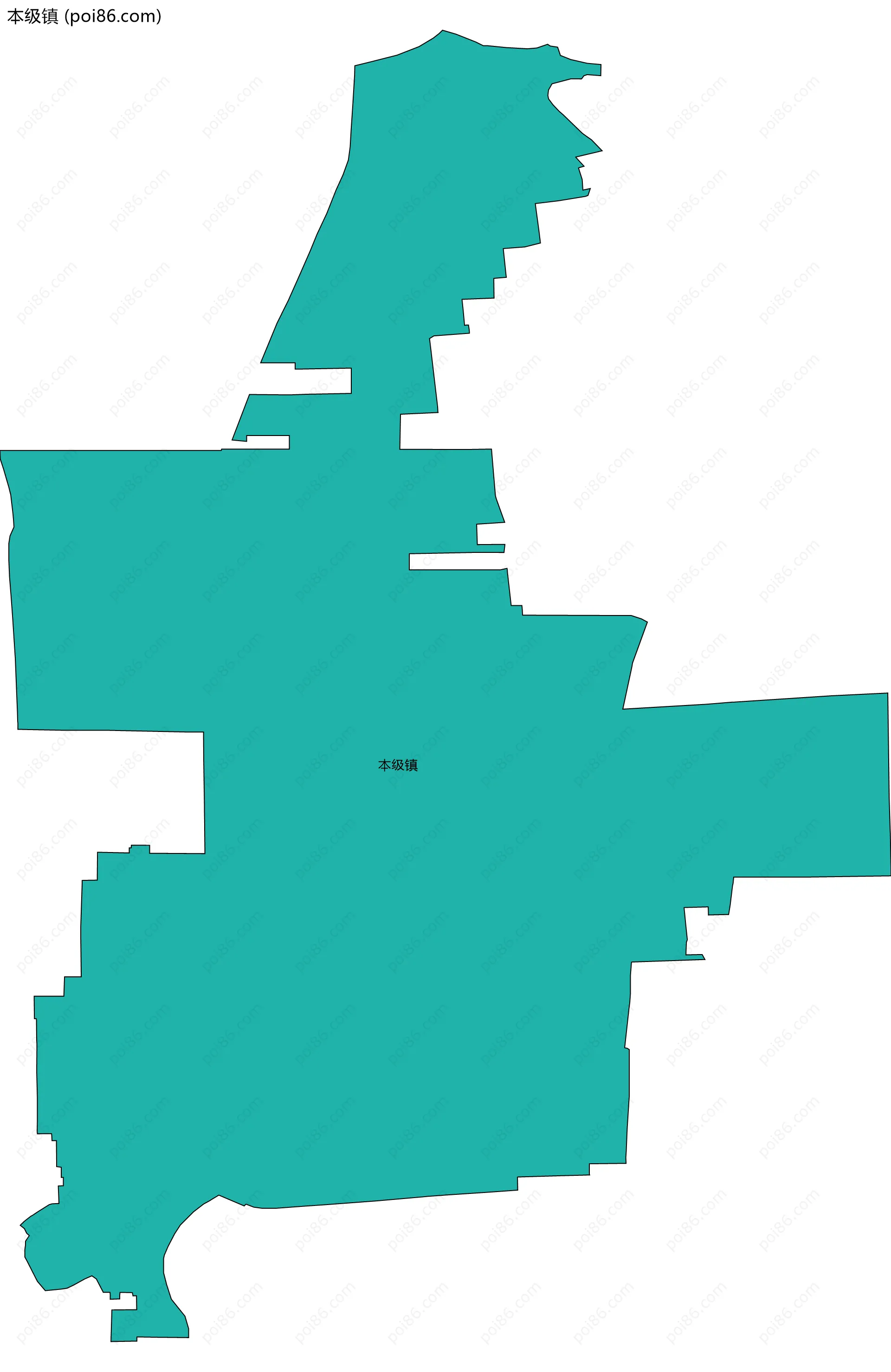 本级镇边界地图