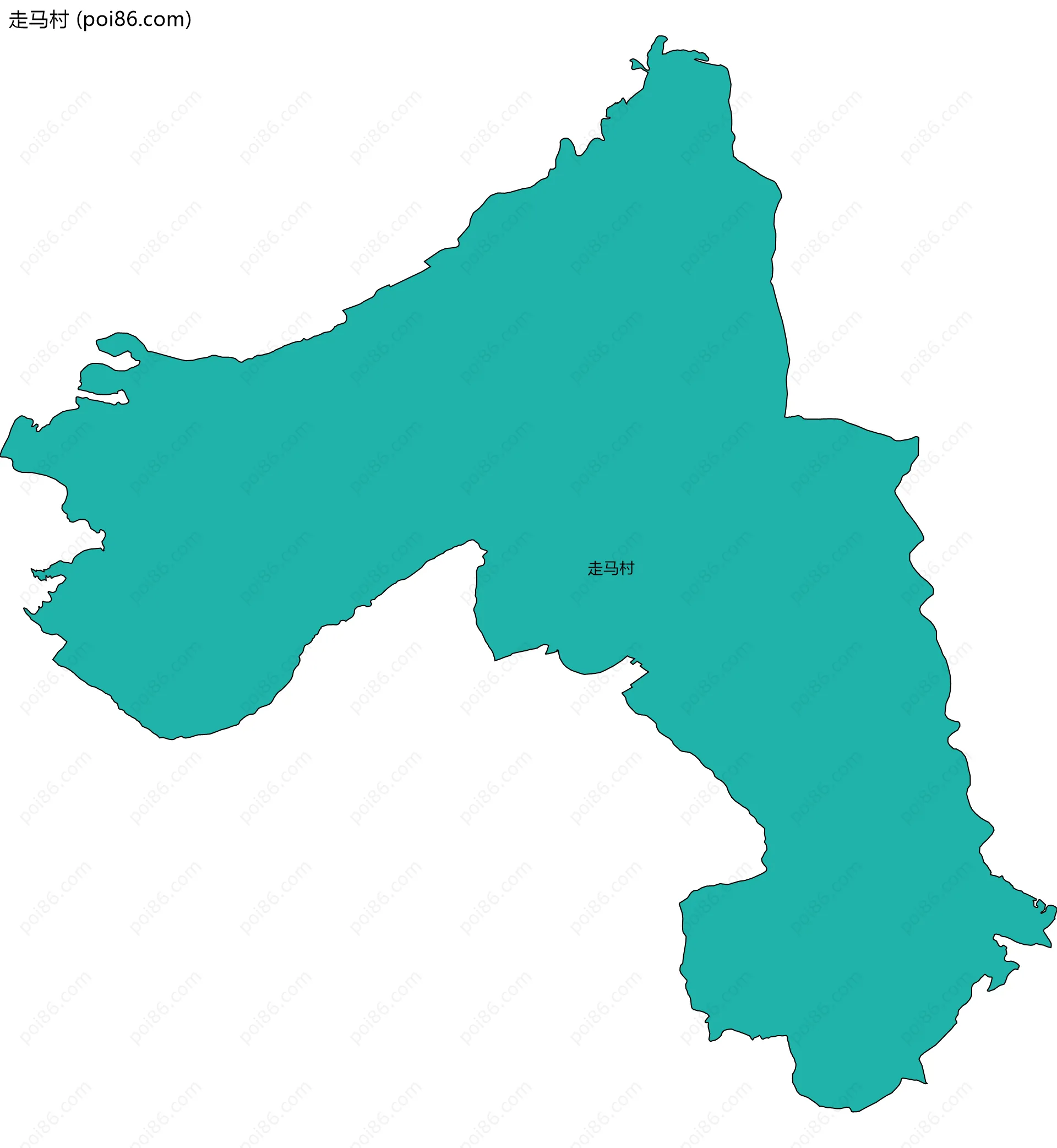 走马村边界地图