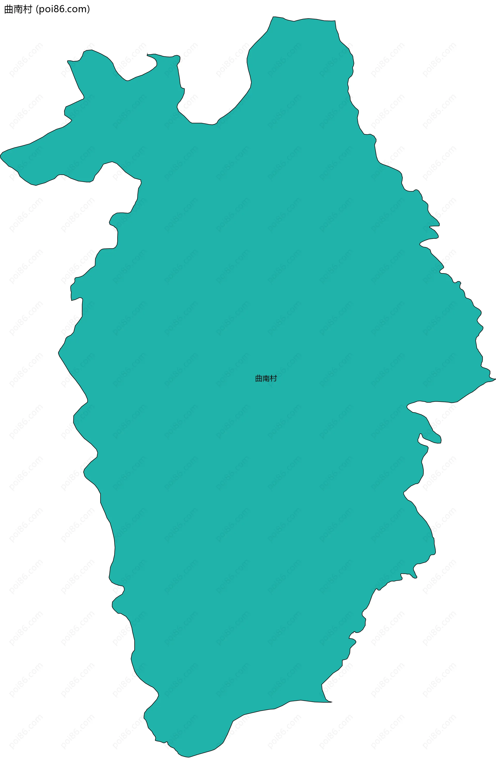 曲南村边界地图