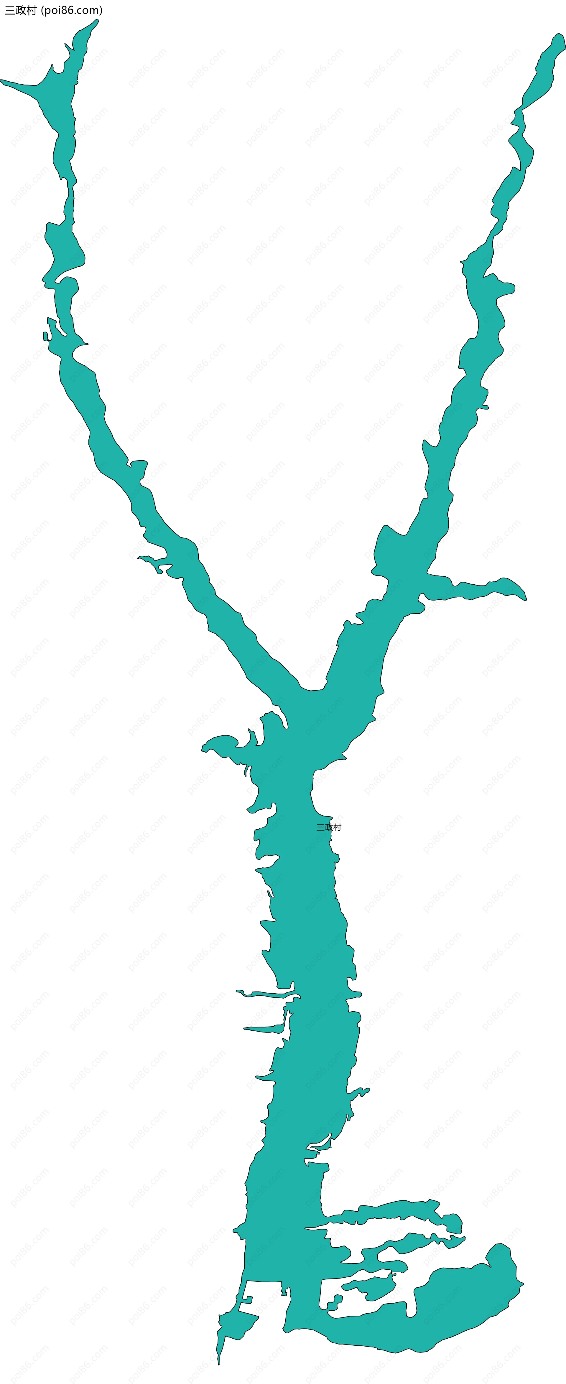 三政村边界地图