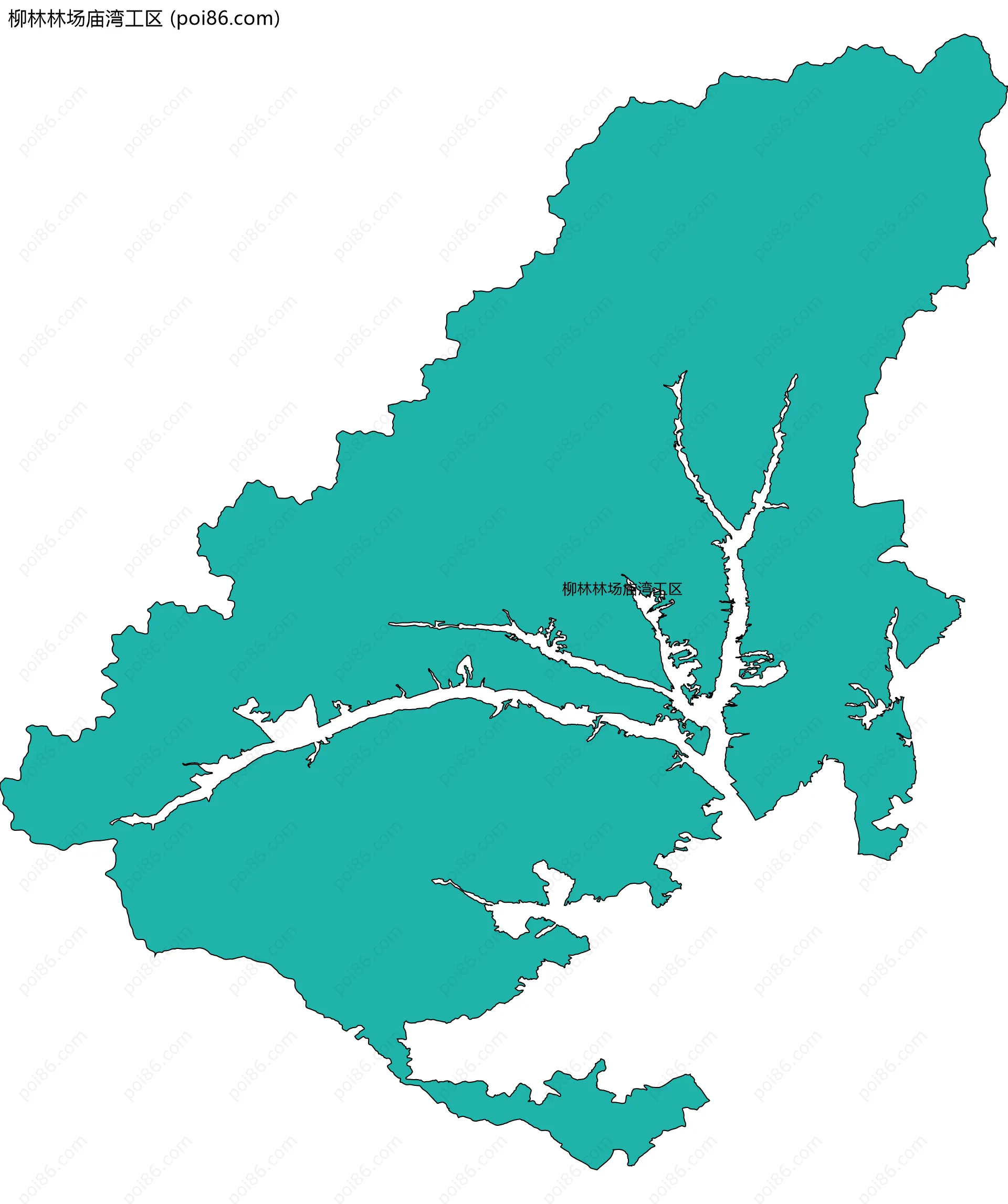 柳林林场庙湾工区边界地图