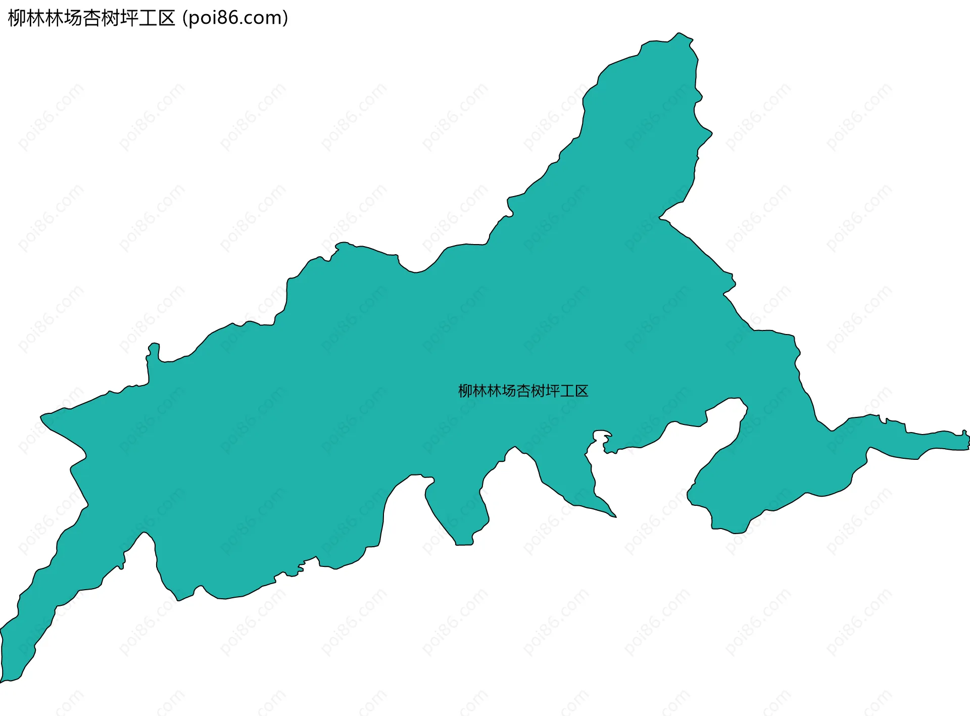 柳林林场杏树坪工区边界地图
