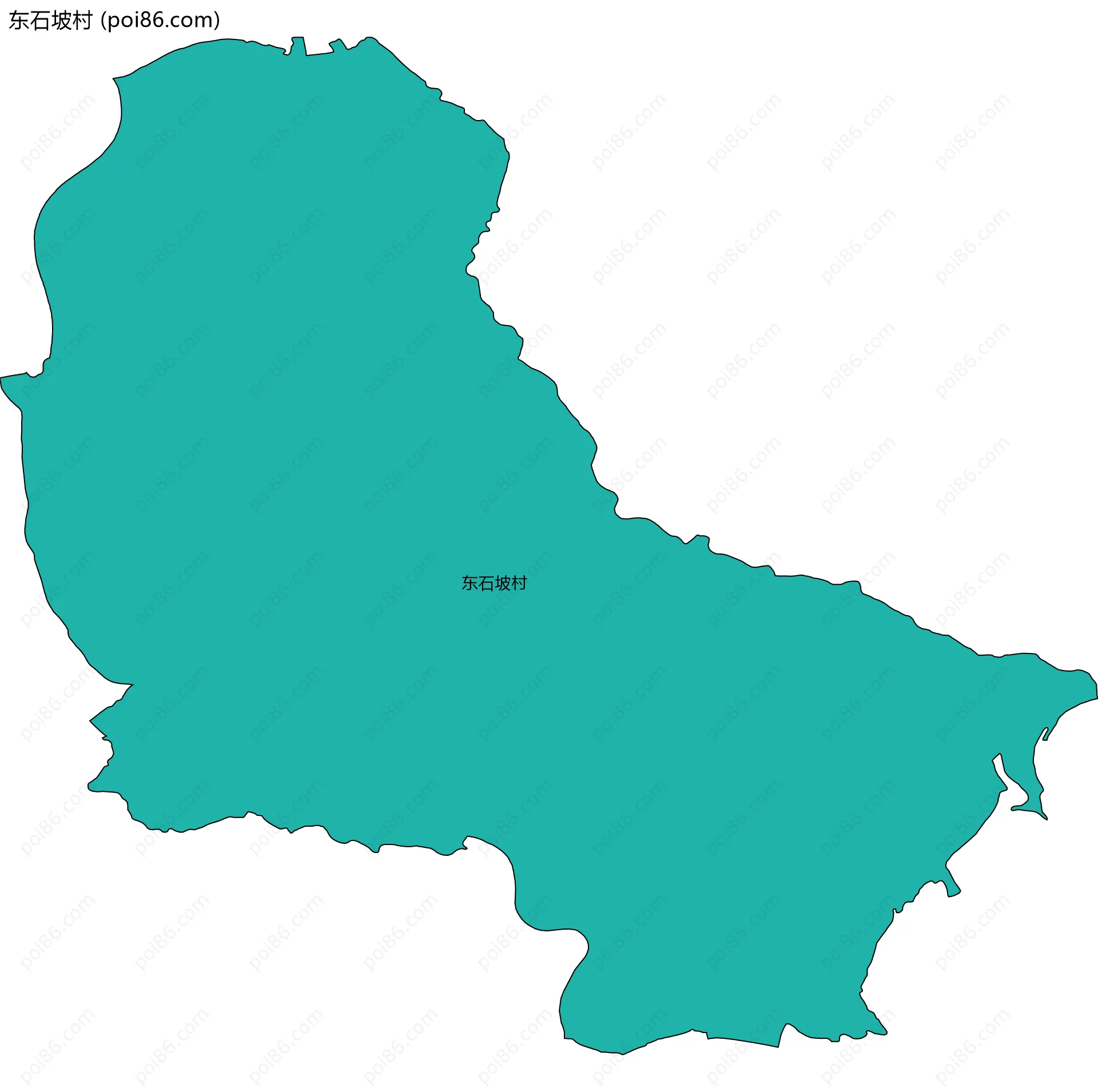 东石坡村边界地图