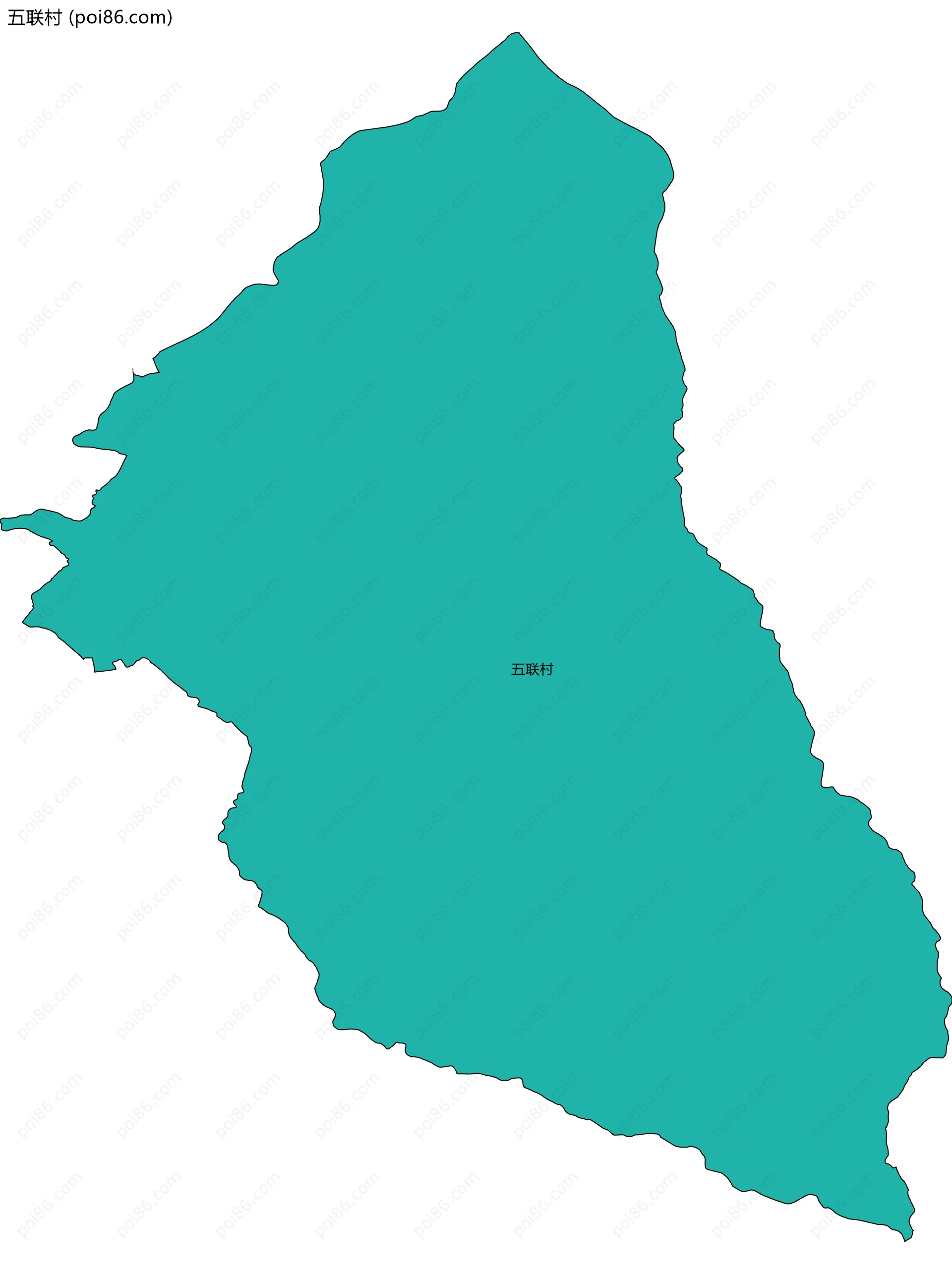 五联村边界地图